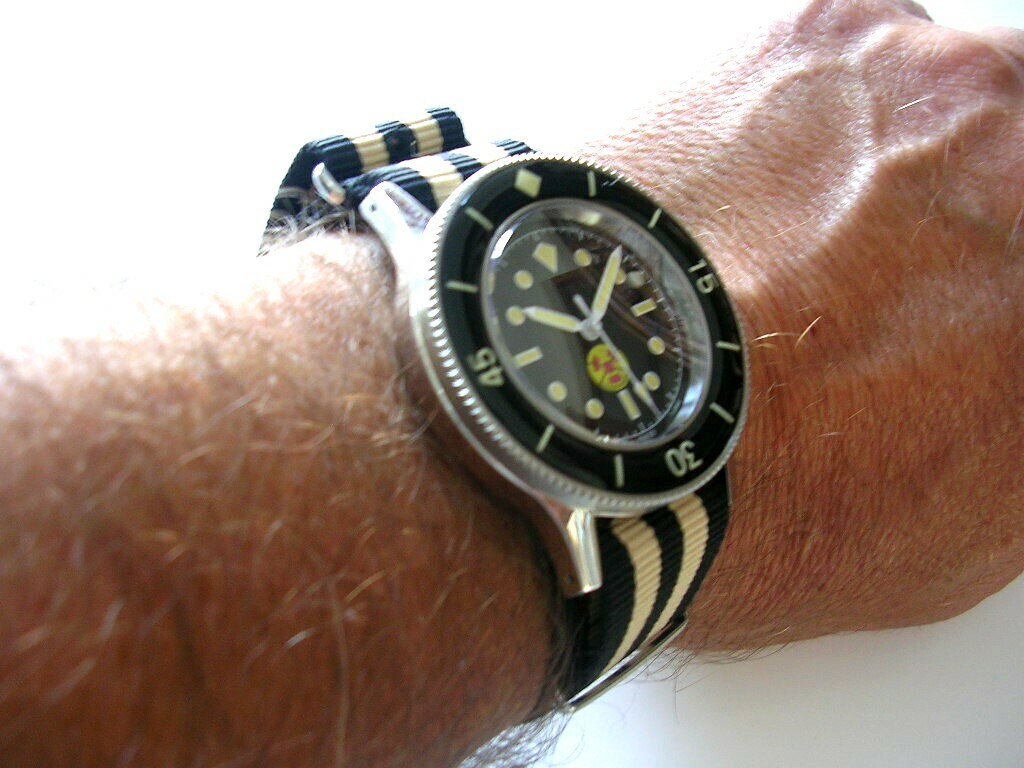 22mm Bonded striped NATO G10 Premium nylon watch strap 2 pak Stitched IW SUISSE