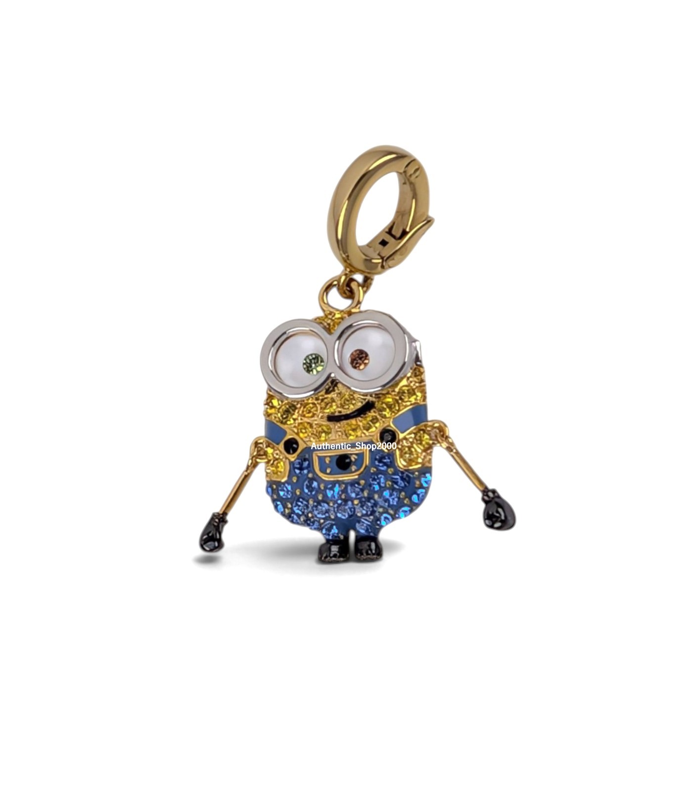 New 100% Authentic SWAROVSKI Sparkle Pave Crystal Minions Bob Charm 5753016