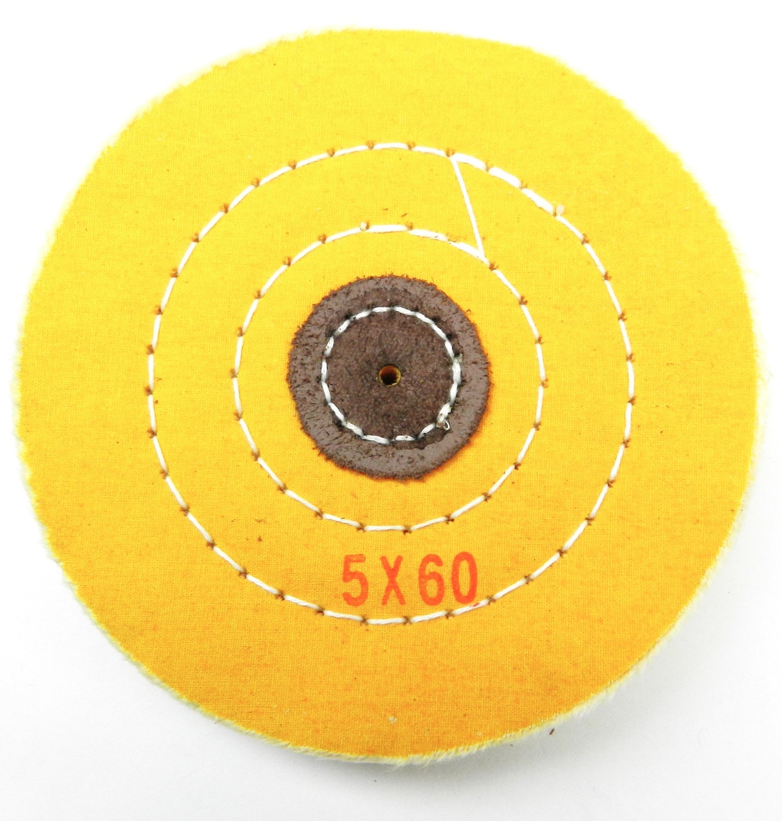 5″ Jewelers Buff Wheel Yellow Treated 60 Ply Stitched Buffing Polishing