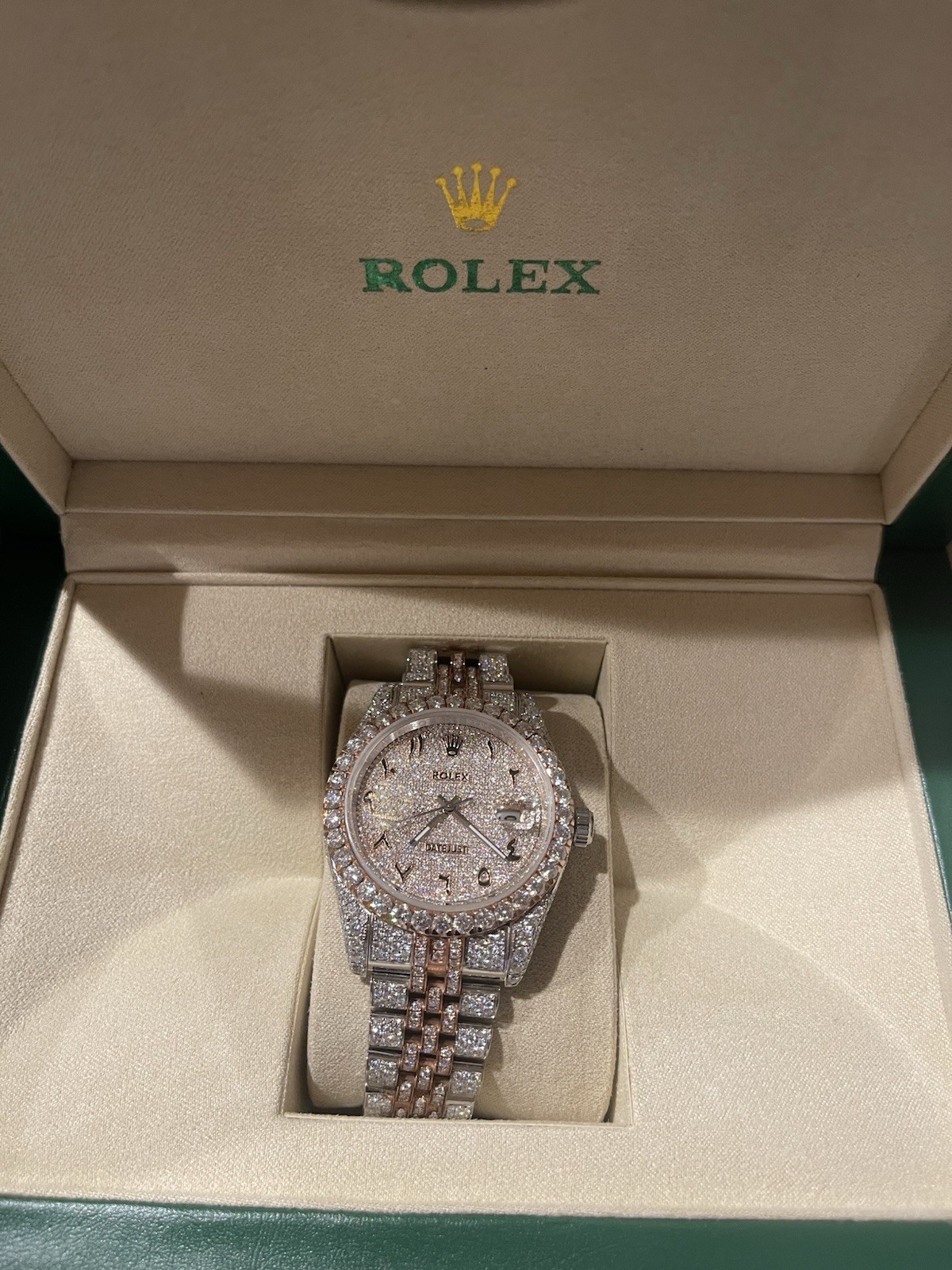 Rolex Datejust Diamond Bezel Silver Dial Two-Tone Bracelet Auto Date w/Box