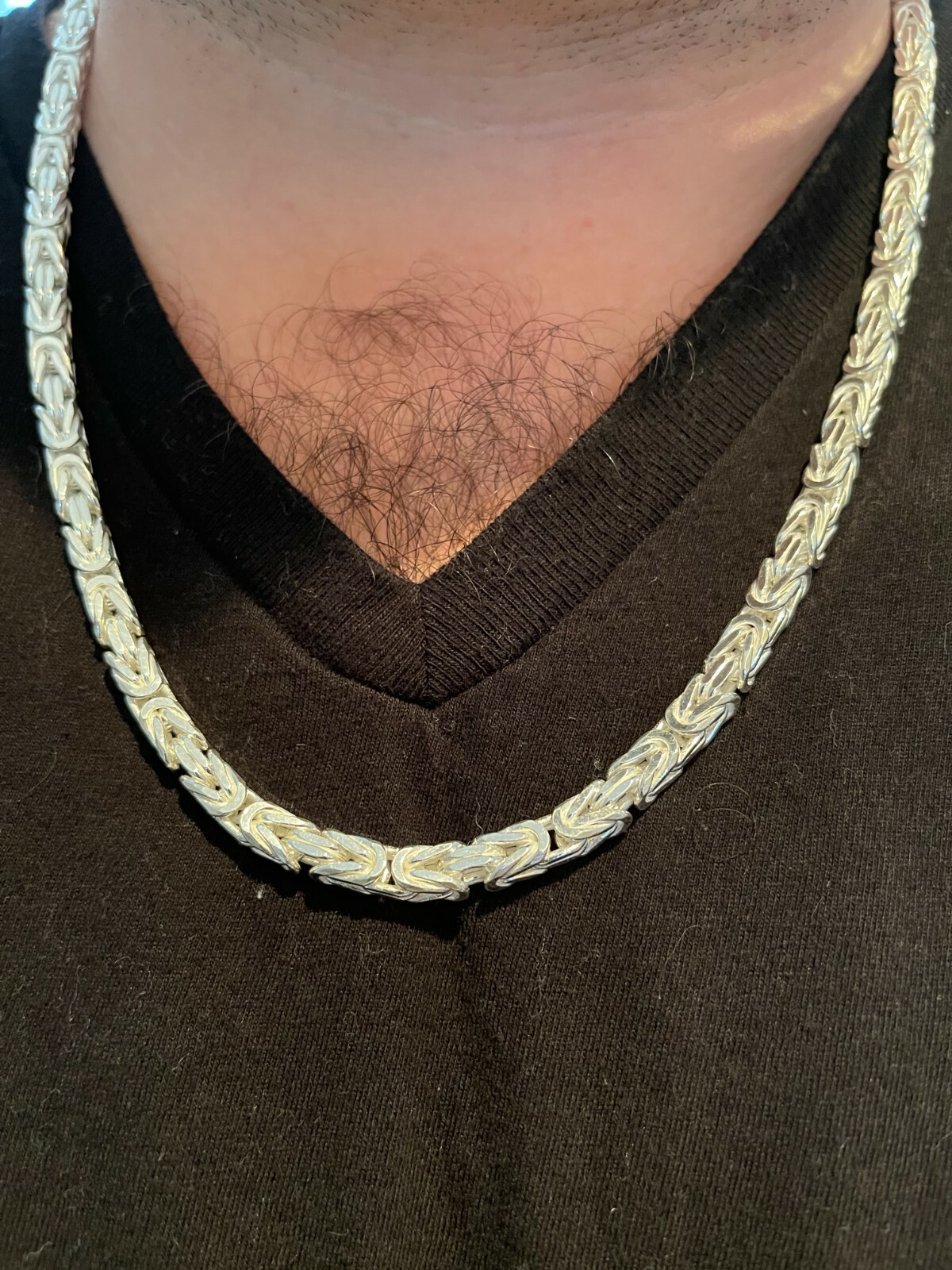 Men’s Byzantine Rope Chain Real Solid 925 Sterling Silver Necklace 6mm 18″-30″