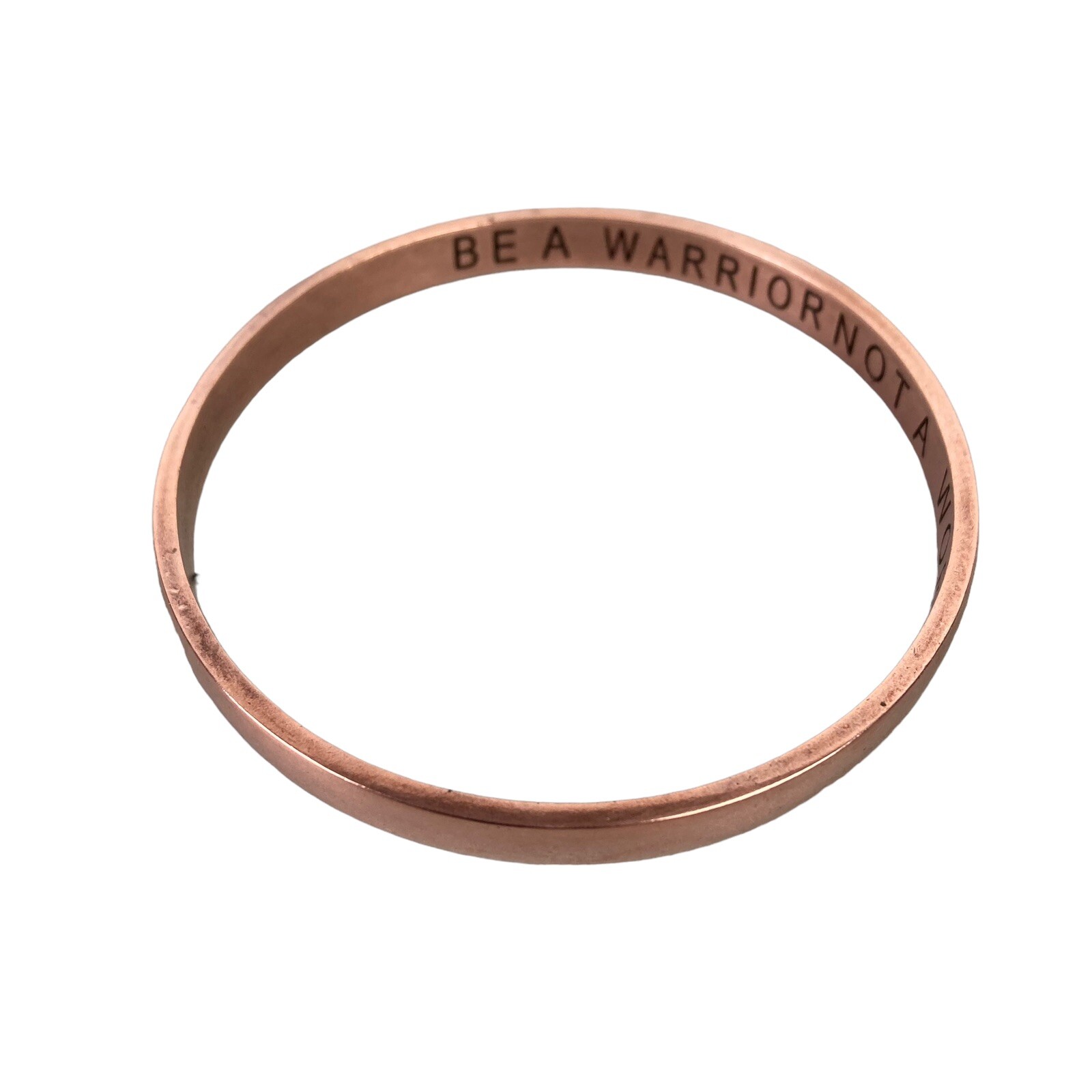 Copper Arthritis Relief Bracelet. “BE A WARRIOR NOT A WORRIOR” 2.5″ Diam 7.5″