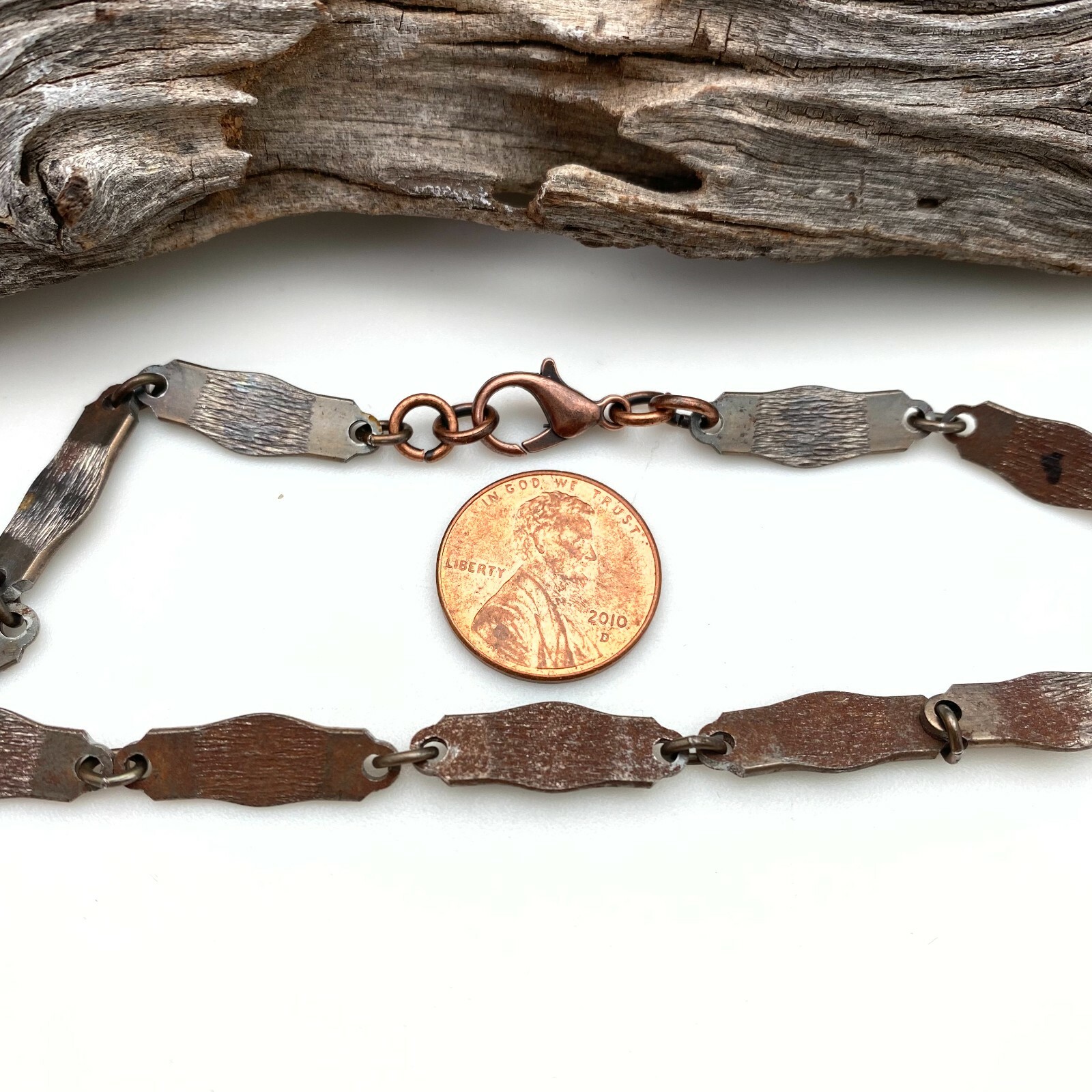 Vintage Rusty Flat Chain Necklace (Avail. In 18″, 20″, 24″, 30″, Or 36″) (FC53)