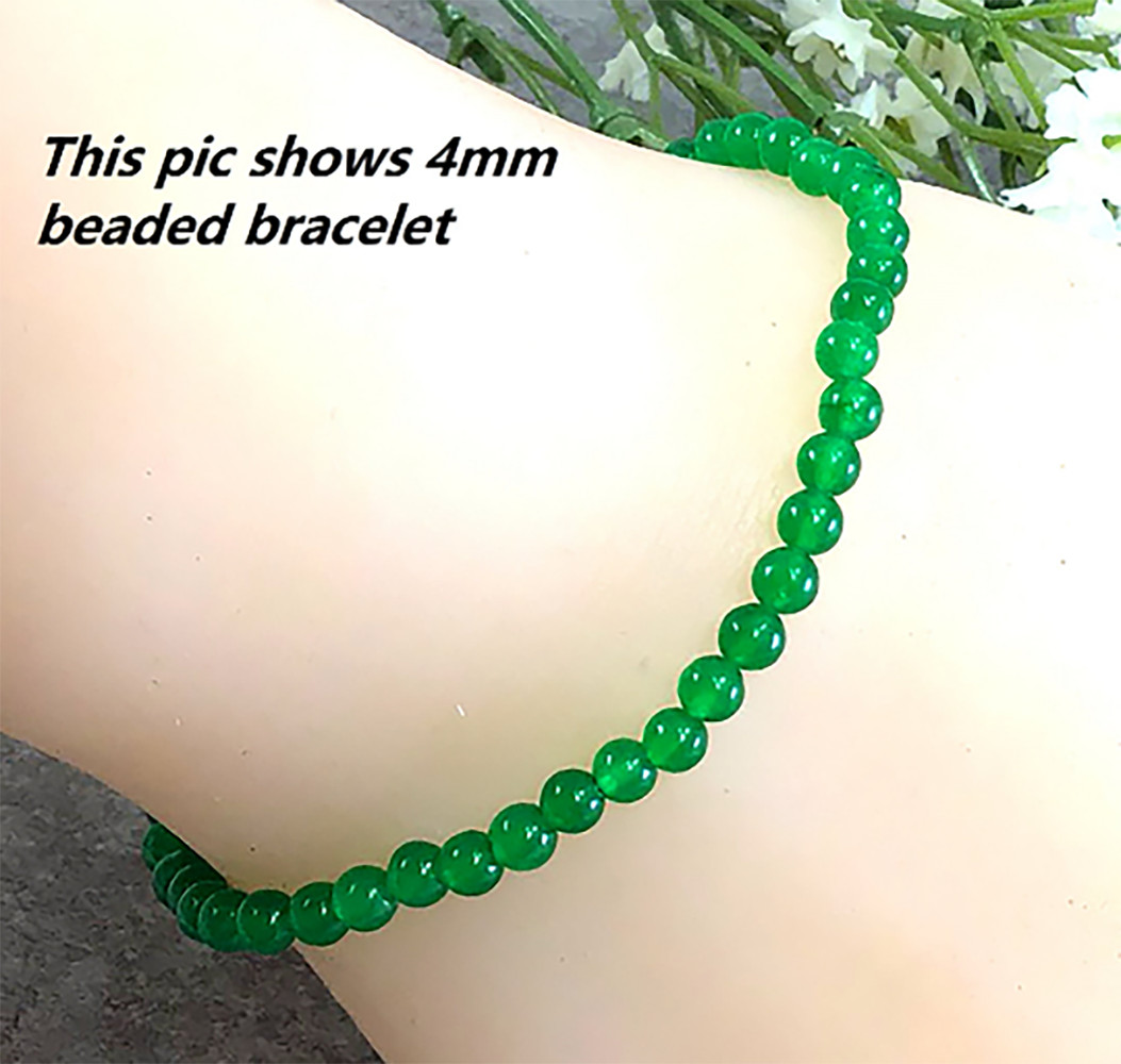 Green Jade Stretchy Bracelet Healing Gemstone 4mm6mm8mm10mm12mm