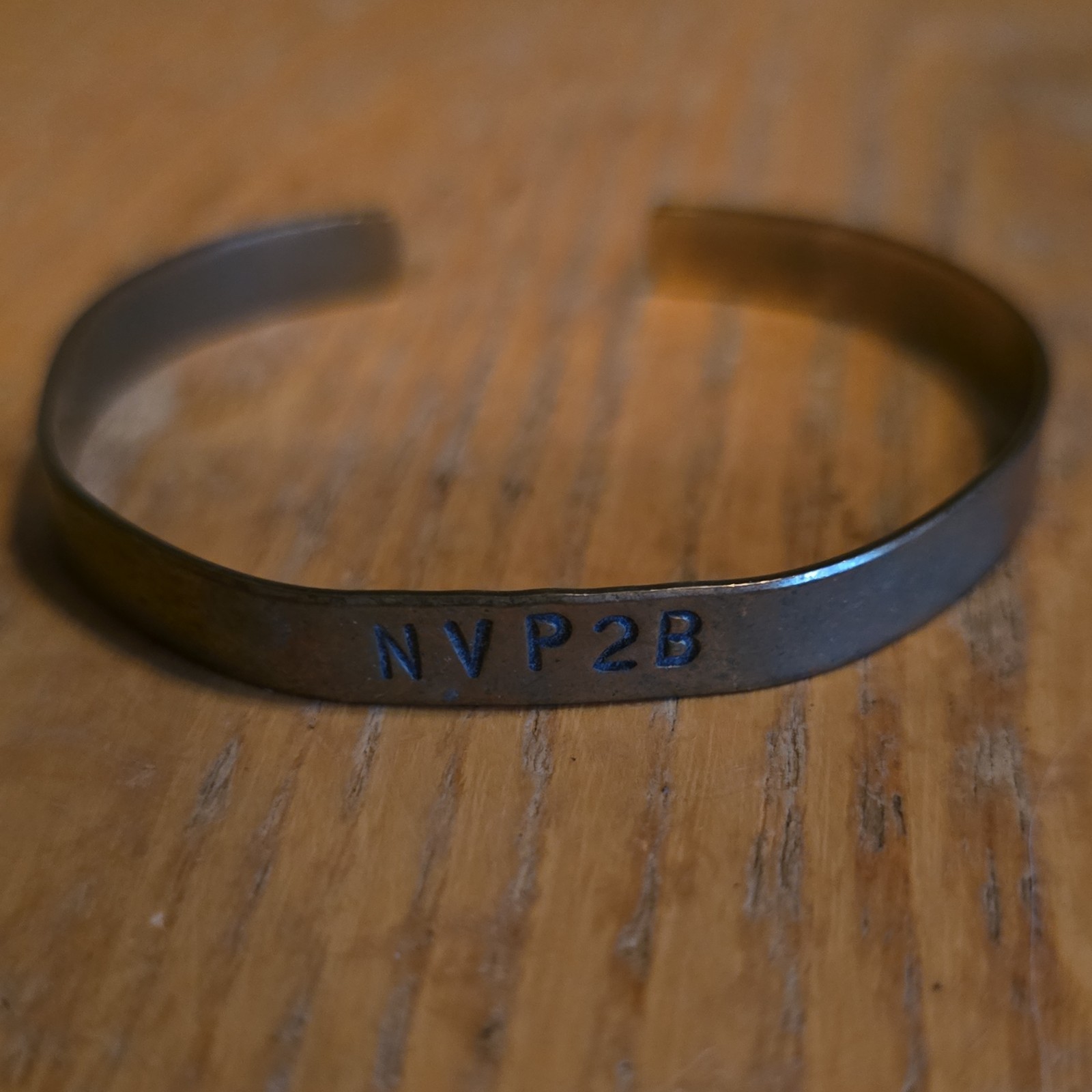 Black Engraved Metal Cuff Bracelet Cuff Closure NVP2B Marking No Stone