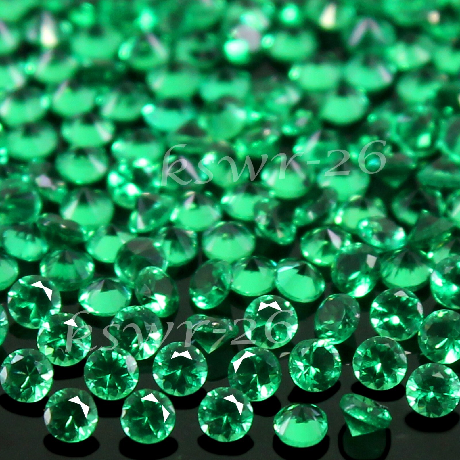 Natural MUZO Colombia Green Emerald 2.4 mm Round Shape Loose Gemstone 20 Pcs Lot