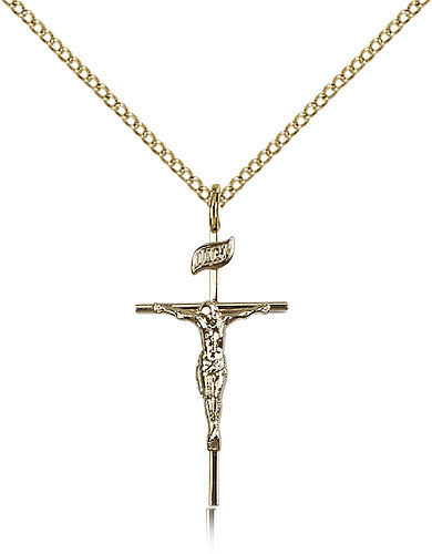 Gold Filled Crucifix Pendant For Women On 18 Chain – 30 Day Money Back Guara…