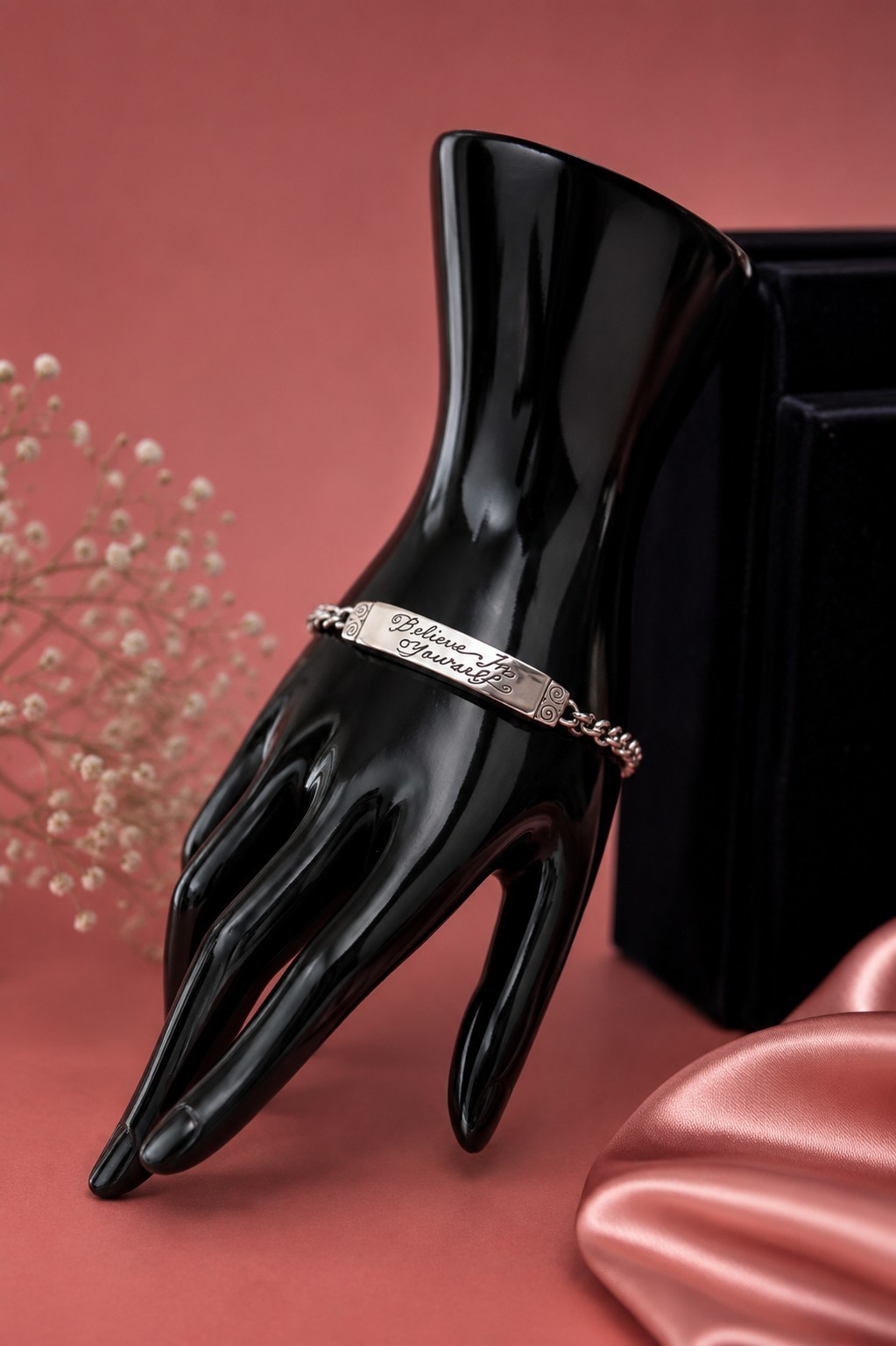Brighton Silver Plated Bar Link Bracelet “Believe In Yourself “