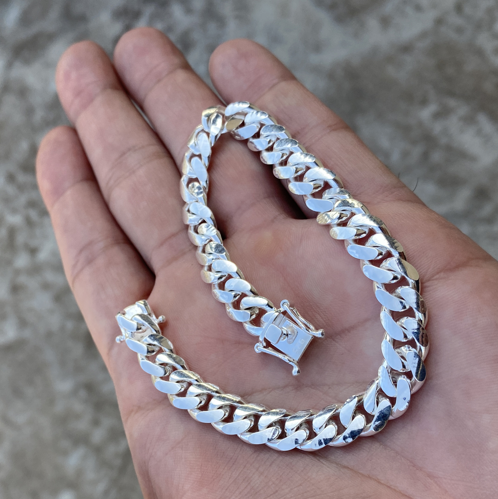 Men’s Solid 925 Sterling Silver Miami Cuban Link Bracelet Heavy 8.5″ in x 8mm