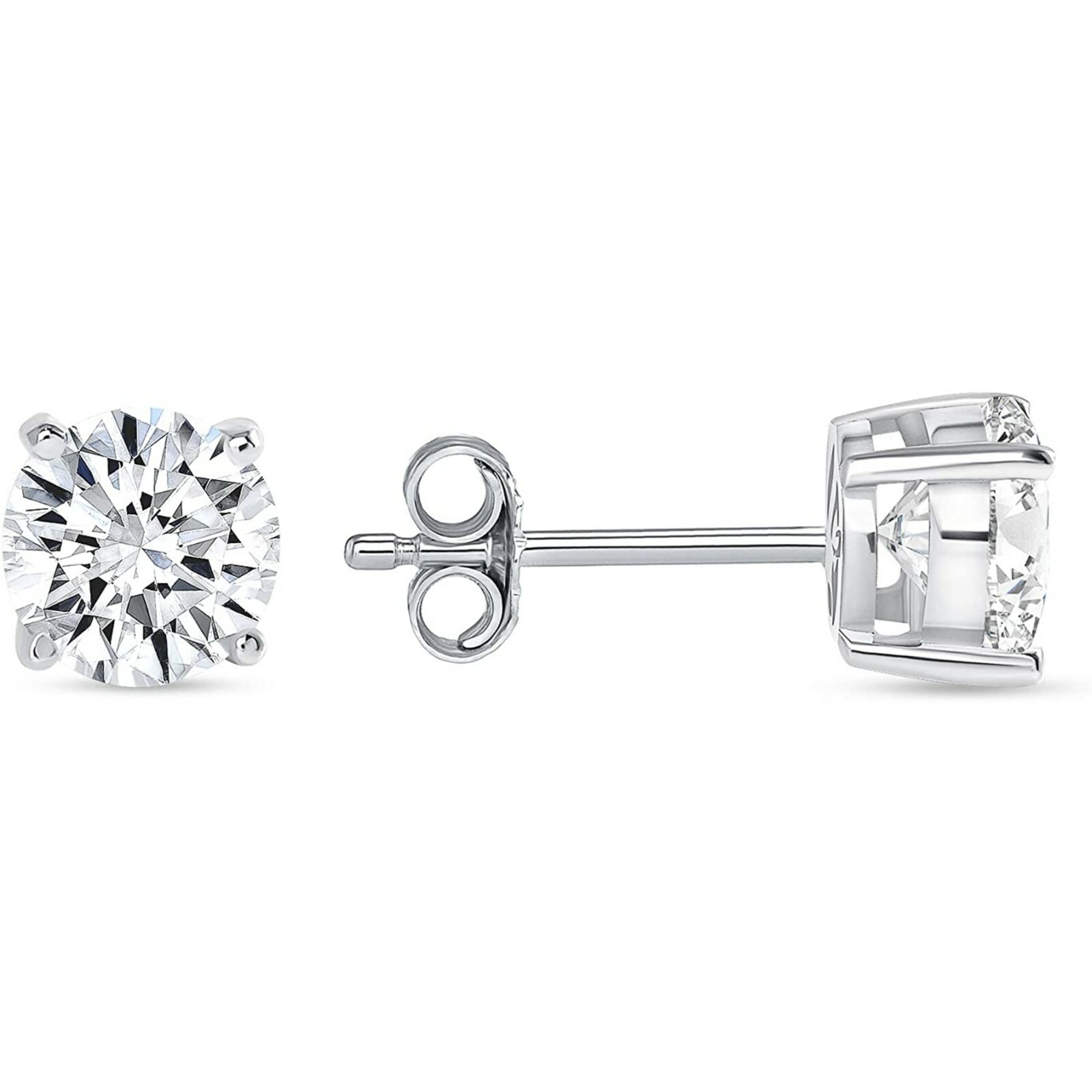 1/2 ct. Lab-Created Diamond Stud Earrings – Solid Sterling Silver