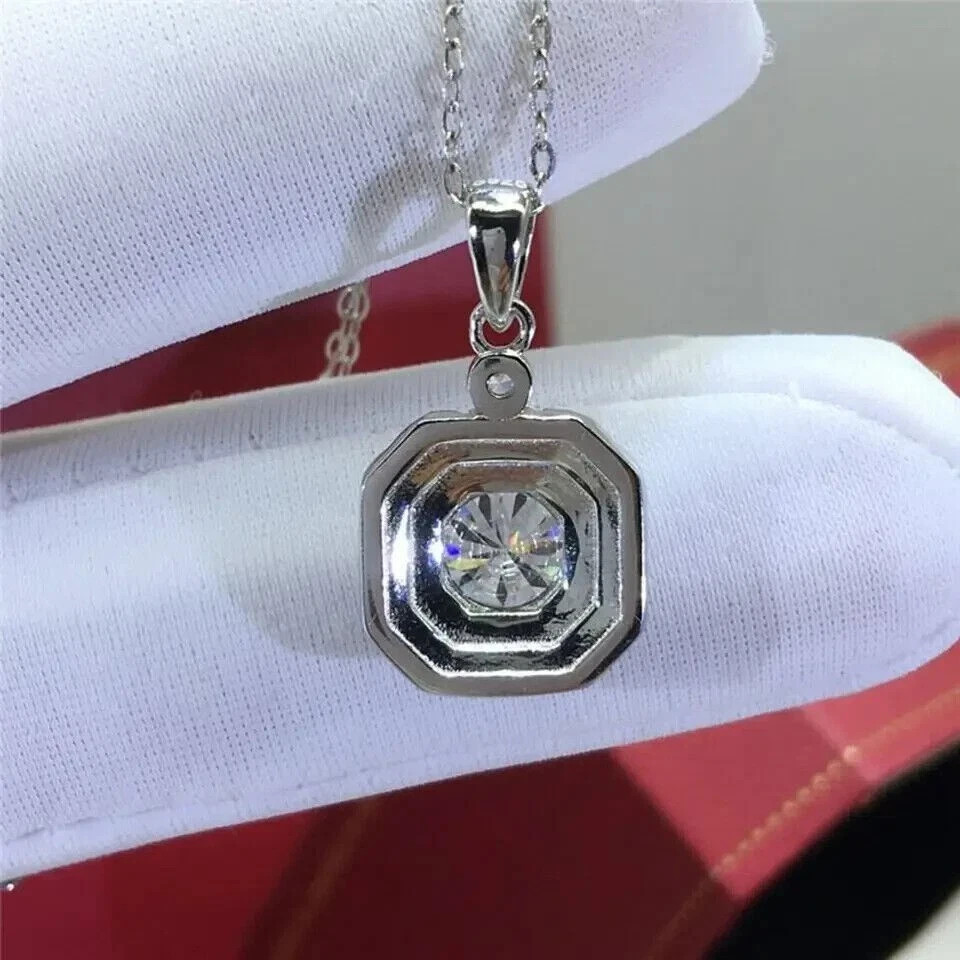 2.15 Ct Round Cut Simulated Diamond Lovely Charm Pendant 14k White Gold Plated