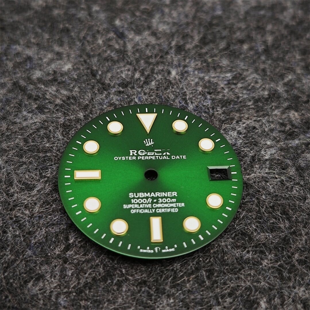 28.5mm SUB Watch Dial Ice Blue Luminous for NH35 NH36 Movement Watch Parts