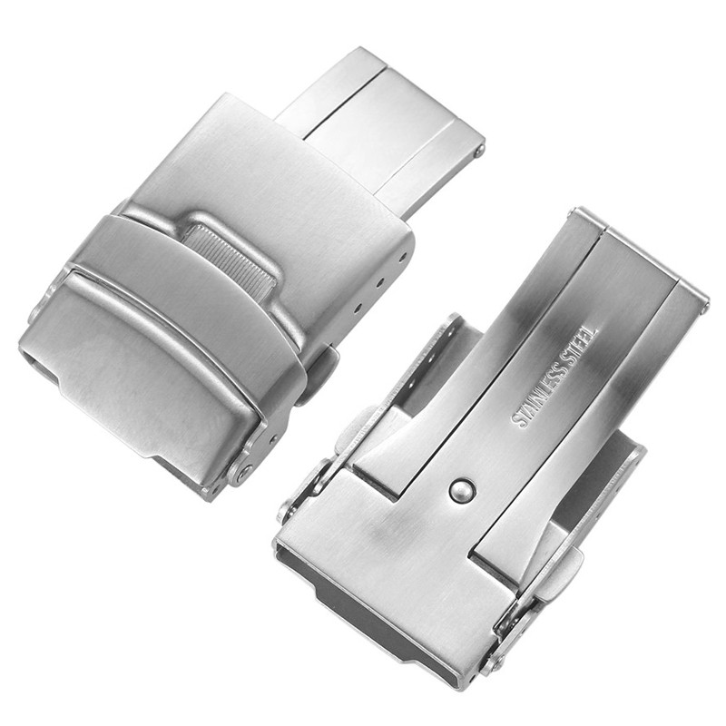 316L Stainless Steel Solid Watch Buckle Watch Band Clasp 16-24mm US Stock