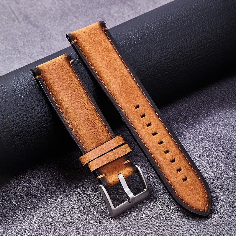 Cowhide Genuine Leather Watch Strap Soft Quick-release Band 20 22 24 for Fossil