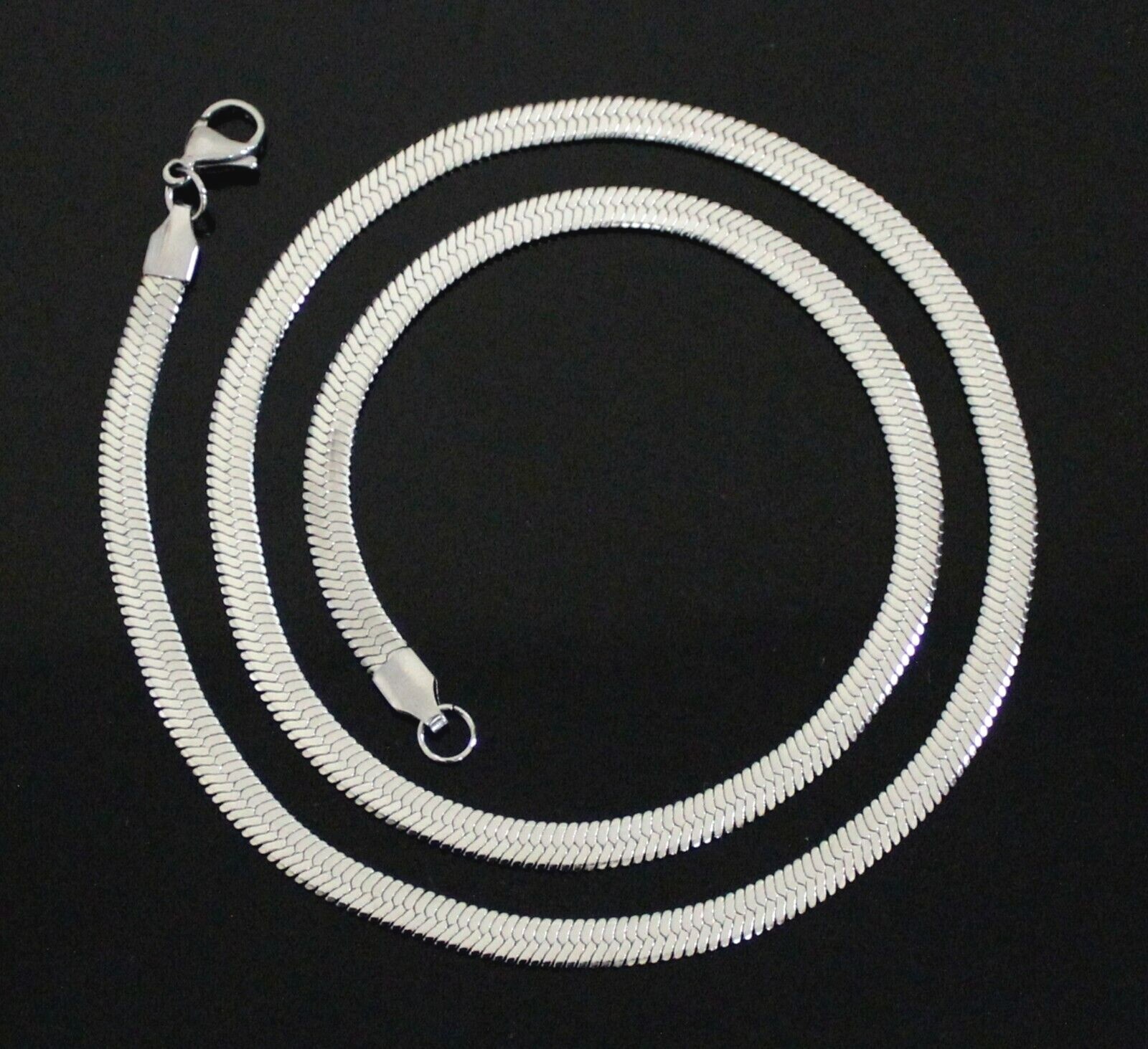 Stainless Steel Herringbone Chain Necklace, Mens Womens, 2-5mm 18-24″