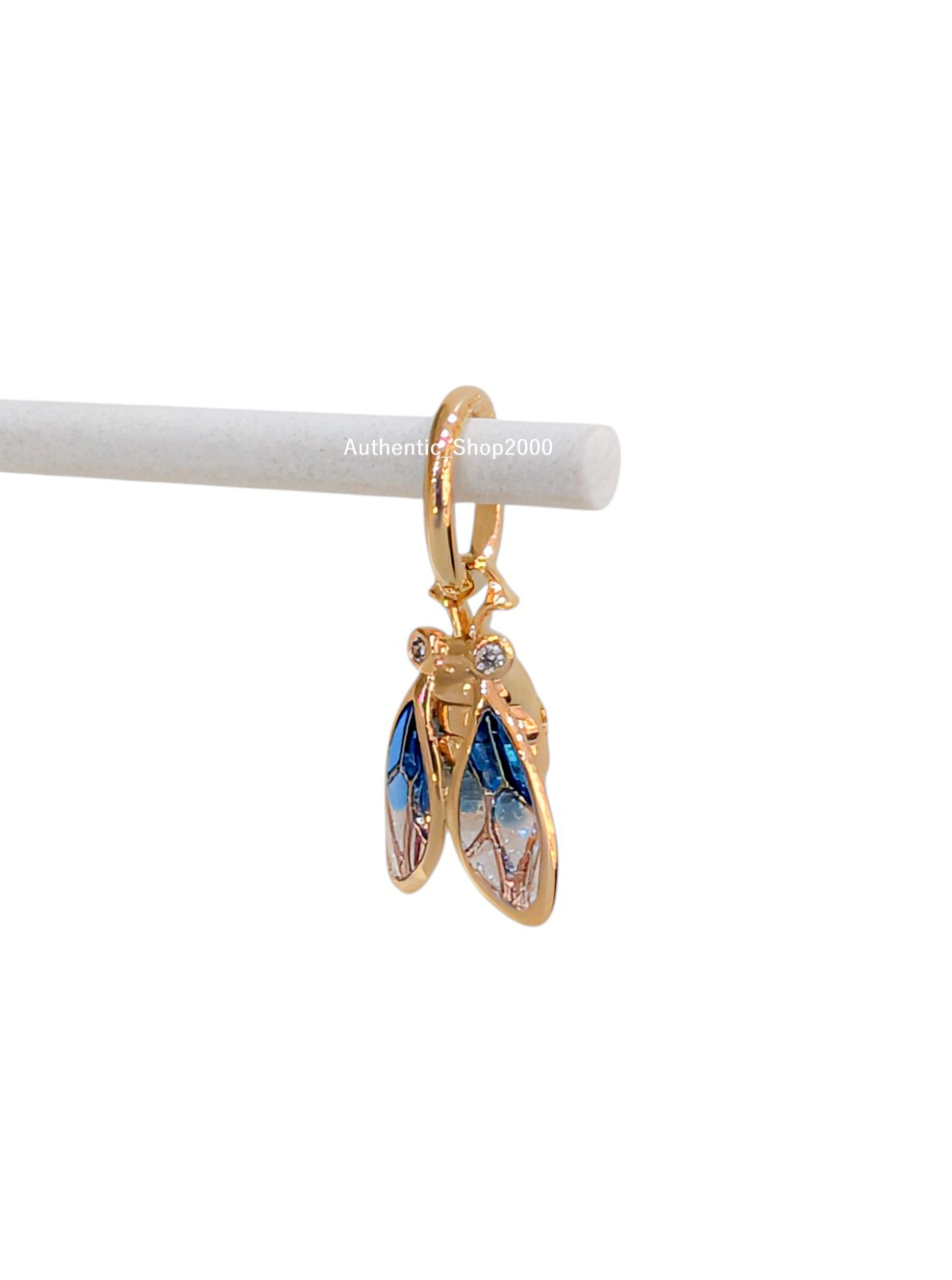 New 100% Authentic PANDORA 14k Gold Plated Cicada Dangle Charm Pendant 764490C01