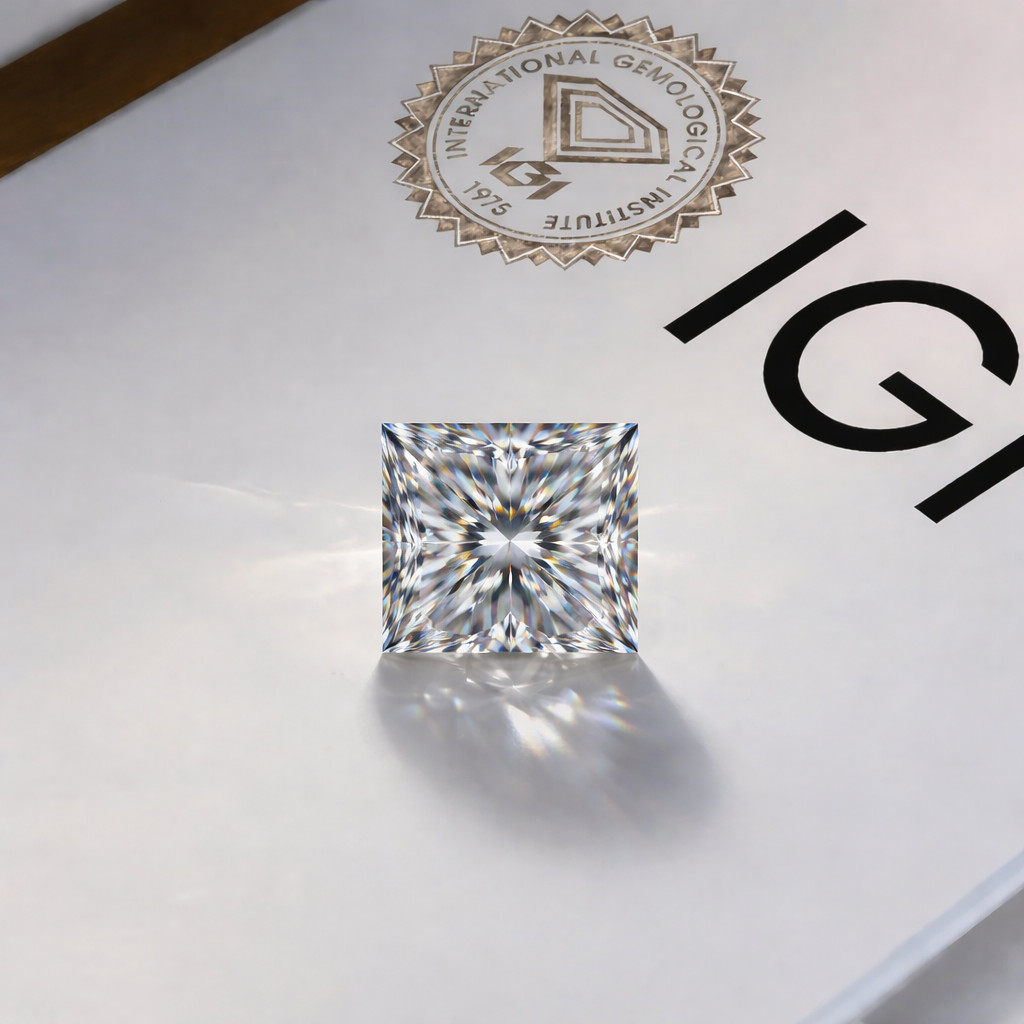 2 Carat Princess Cut Lab Grown Diamond D-F / VS1 Loose Diamonds – IGI CERTIFIED