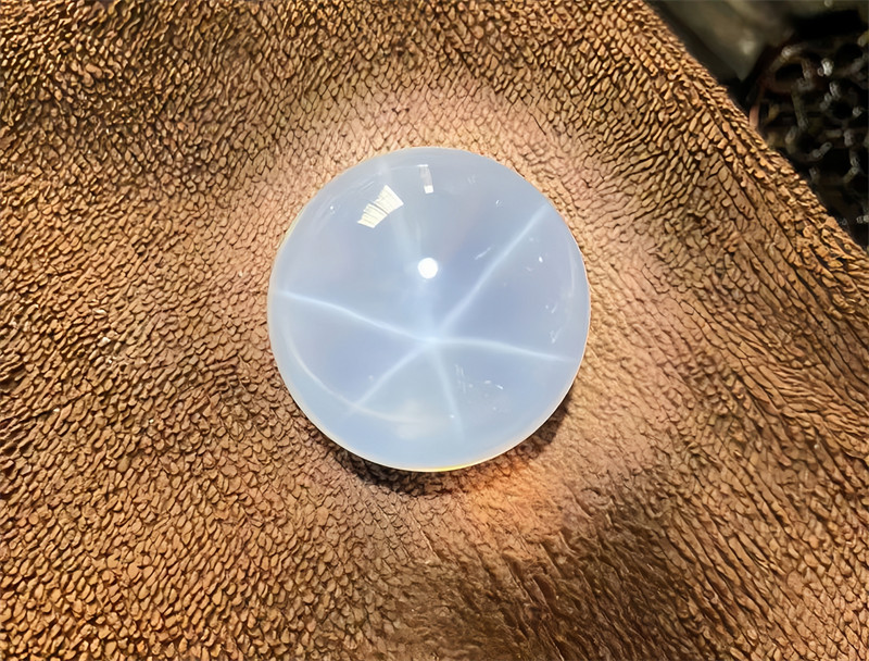 High quality White Round bead Star Sapphire Lab Created High hardness Loose Gems