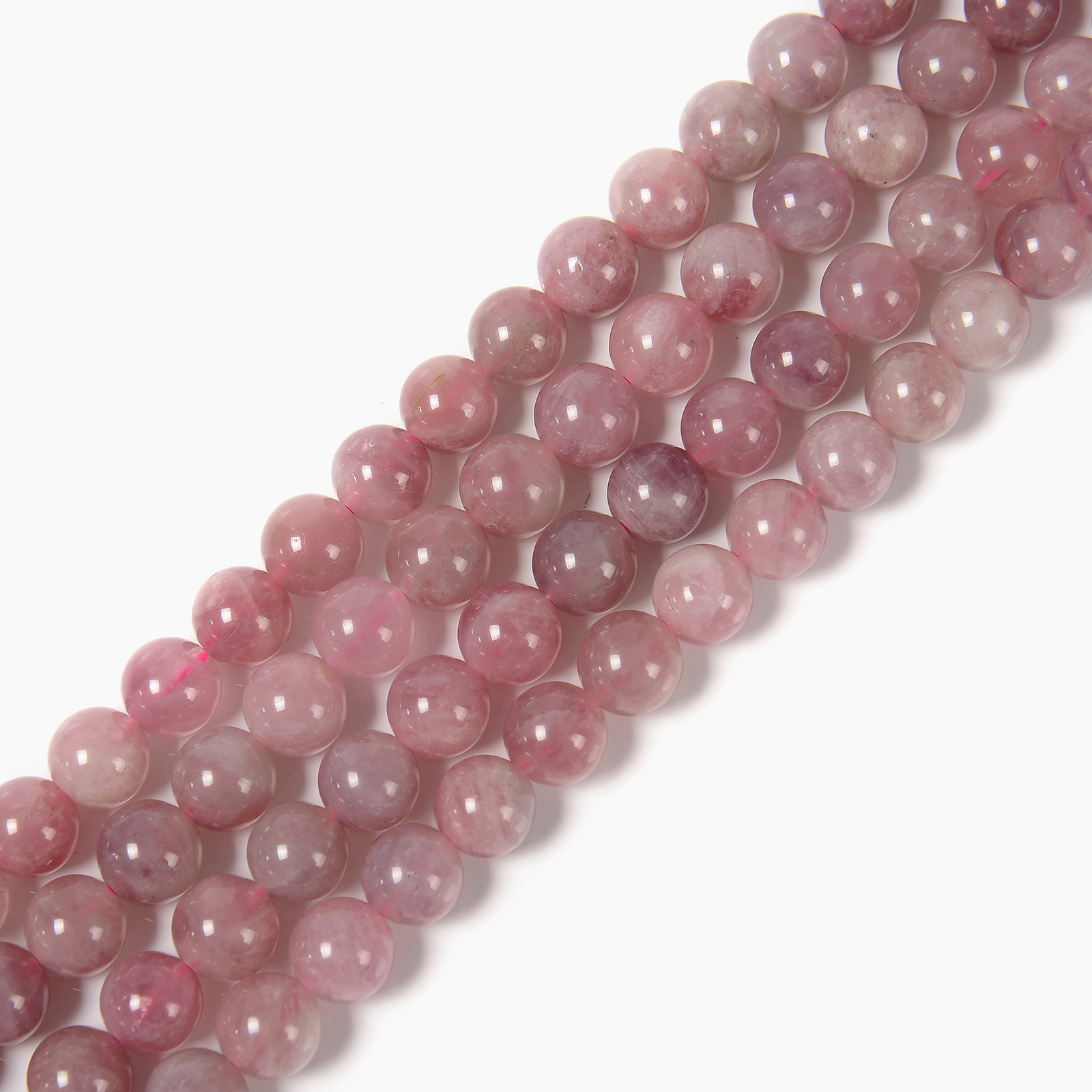 Madagascar Rose Quartz Smooth Round Beads Size 6mm 8mm 10mm 12mm 15.5” Strand