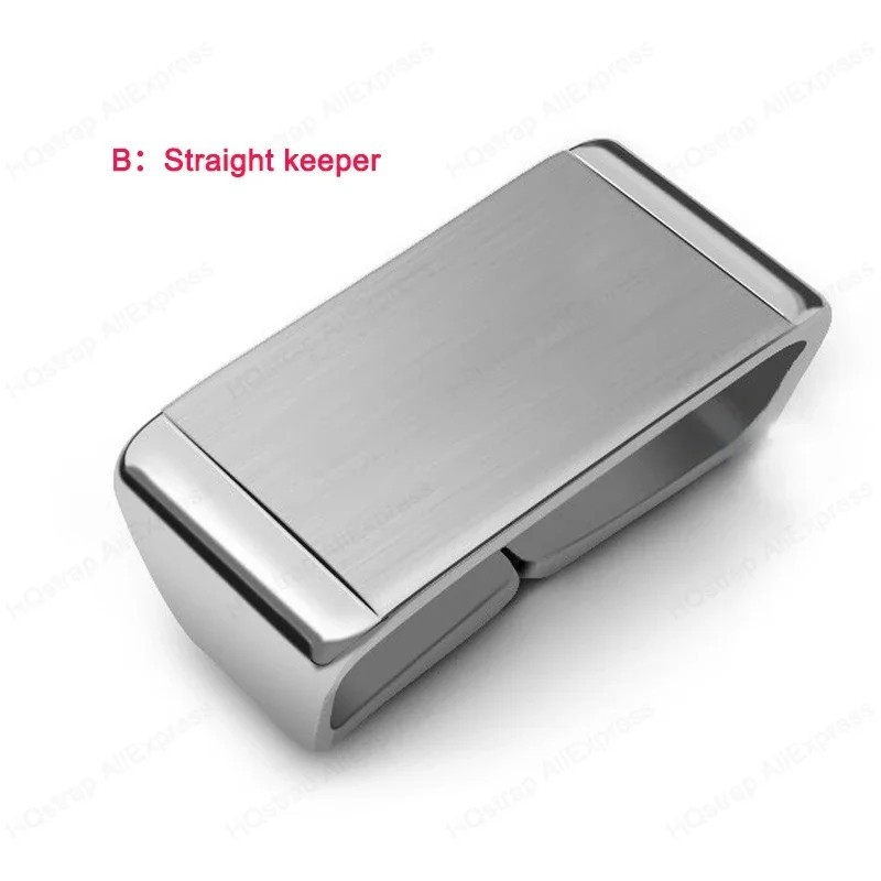 Watch Band Keeper Loops Metal Strap Ring Buckle 18mm 20mm 22mm 24mm Universal