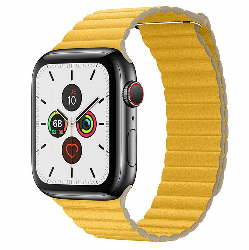 Genuine Leather Loop Magnetic iWatch Band For Apple Watch Series 9 8 7 6 5 4 SE