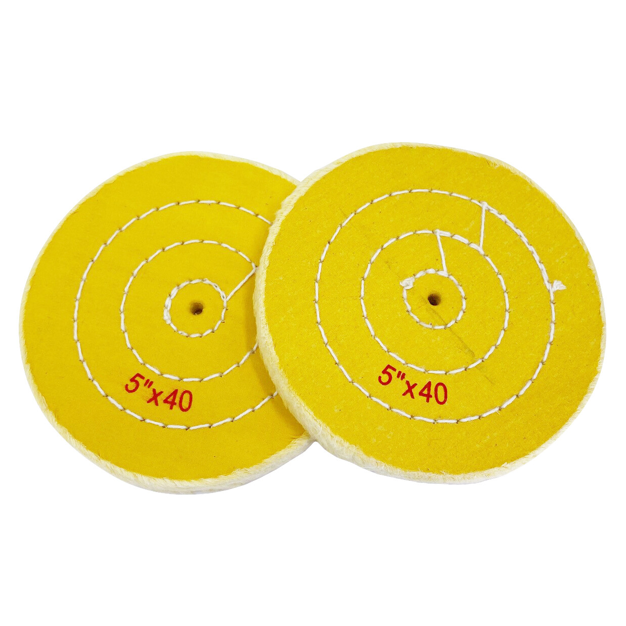 2 Jewelers Buff Yellow Treated Polishing Buffing Wheel 5″ Jewelry Buffer 40 Ply
