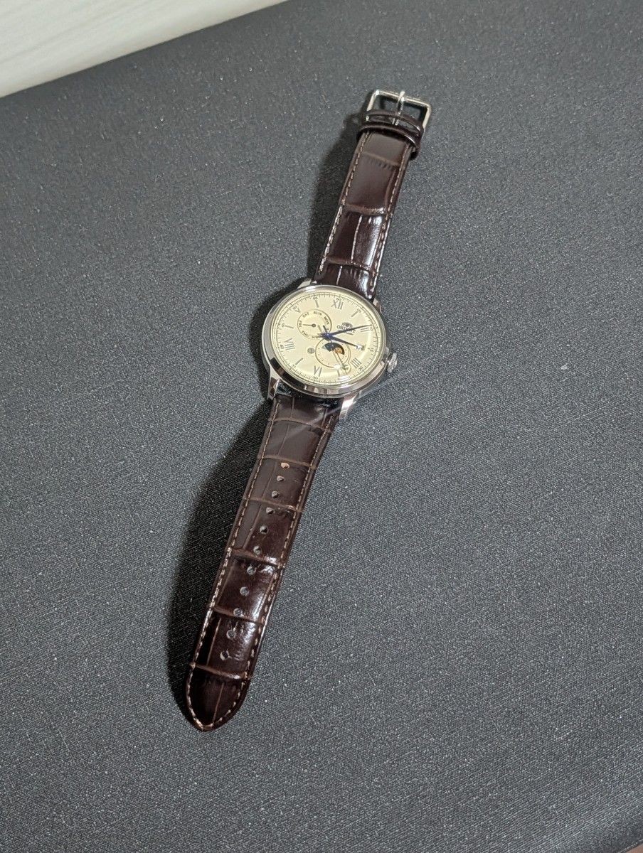 ORIENT Bambino RN AK0803Y Automatic Wristwatch Sun Moon Moon Phase