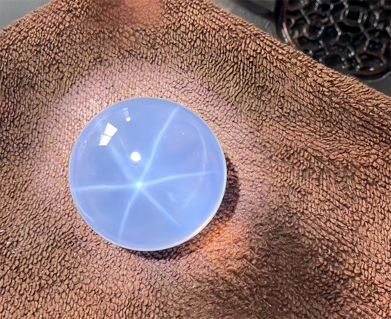 High quality White Round bead Star Sapphire Lab Created High hardness Loose Gems