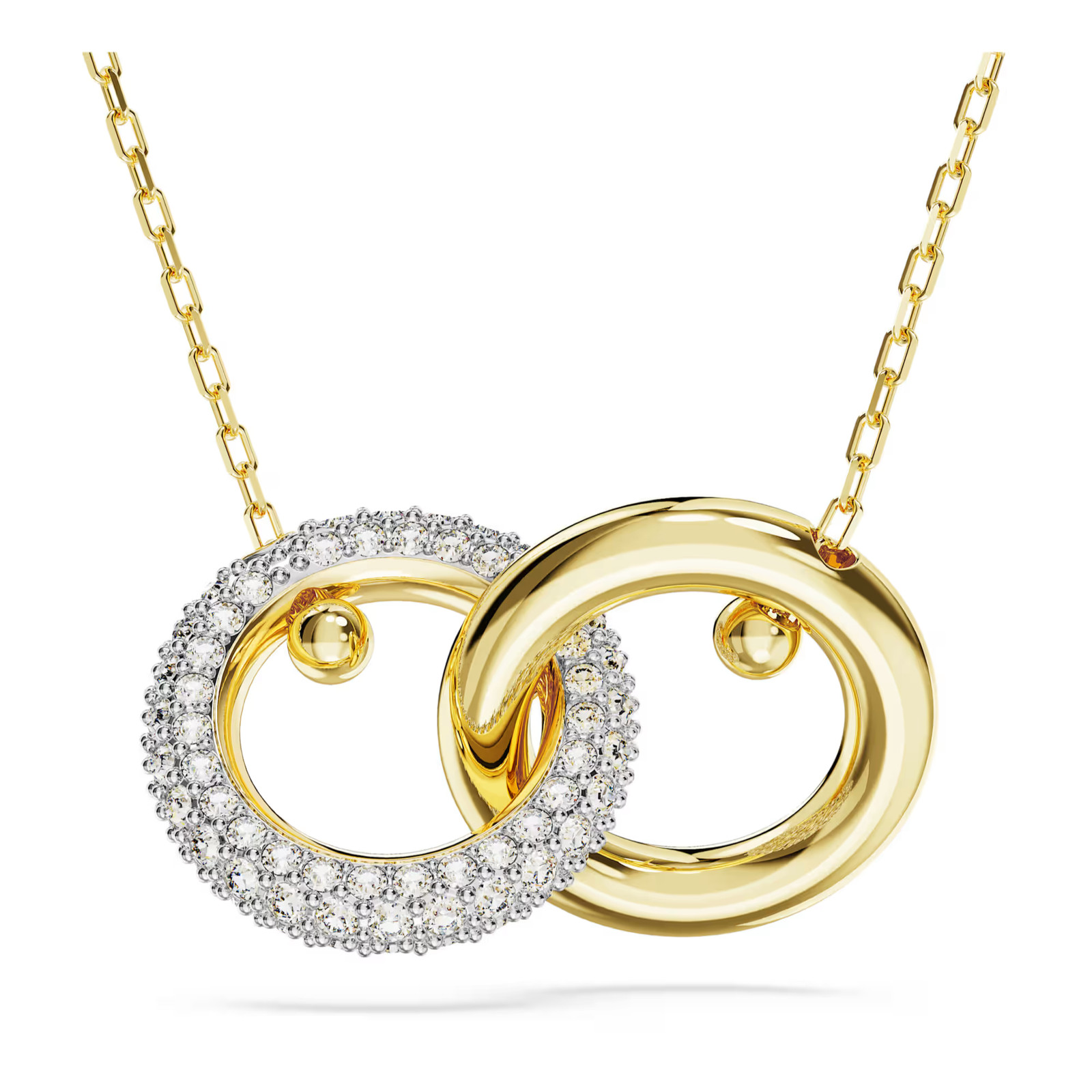 Dextera White Gold Tone Plated Pendant Interlocking Loop New