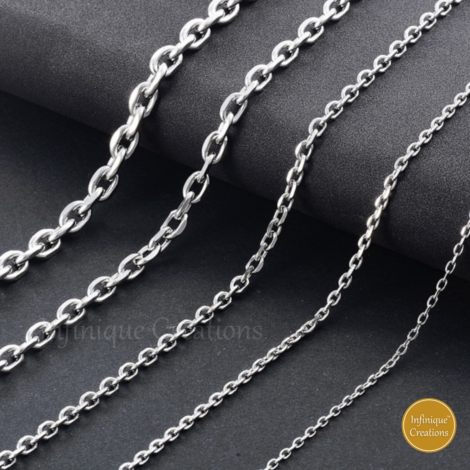 Stainless Steel Silver Cable Rolo Link Chain Necklace Men Women 1.5mm-8mm 7-38″