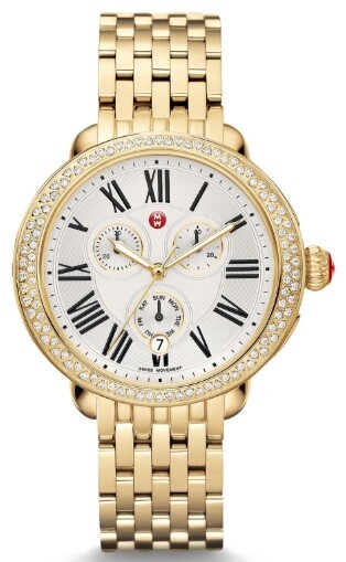 Michele Serein Diamond Gold Tone Chronograph Lady’s Watch MWW21A000011