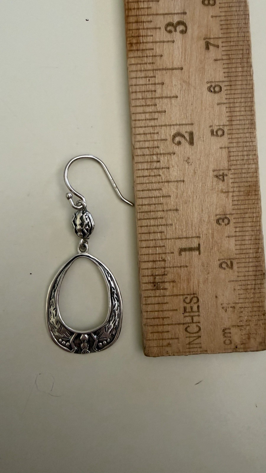 Silpada silver oval dangle earrings