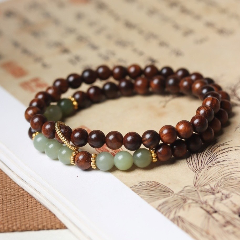 Buddha beads bracelet Black Rosewood Bead Collectible Bracelet for Men and Women