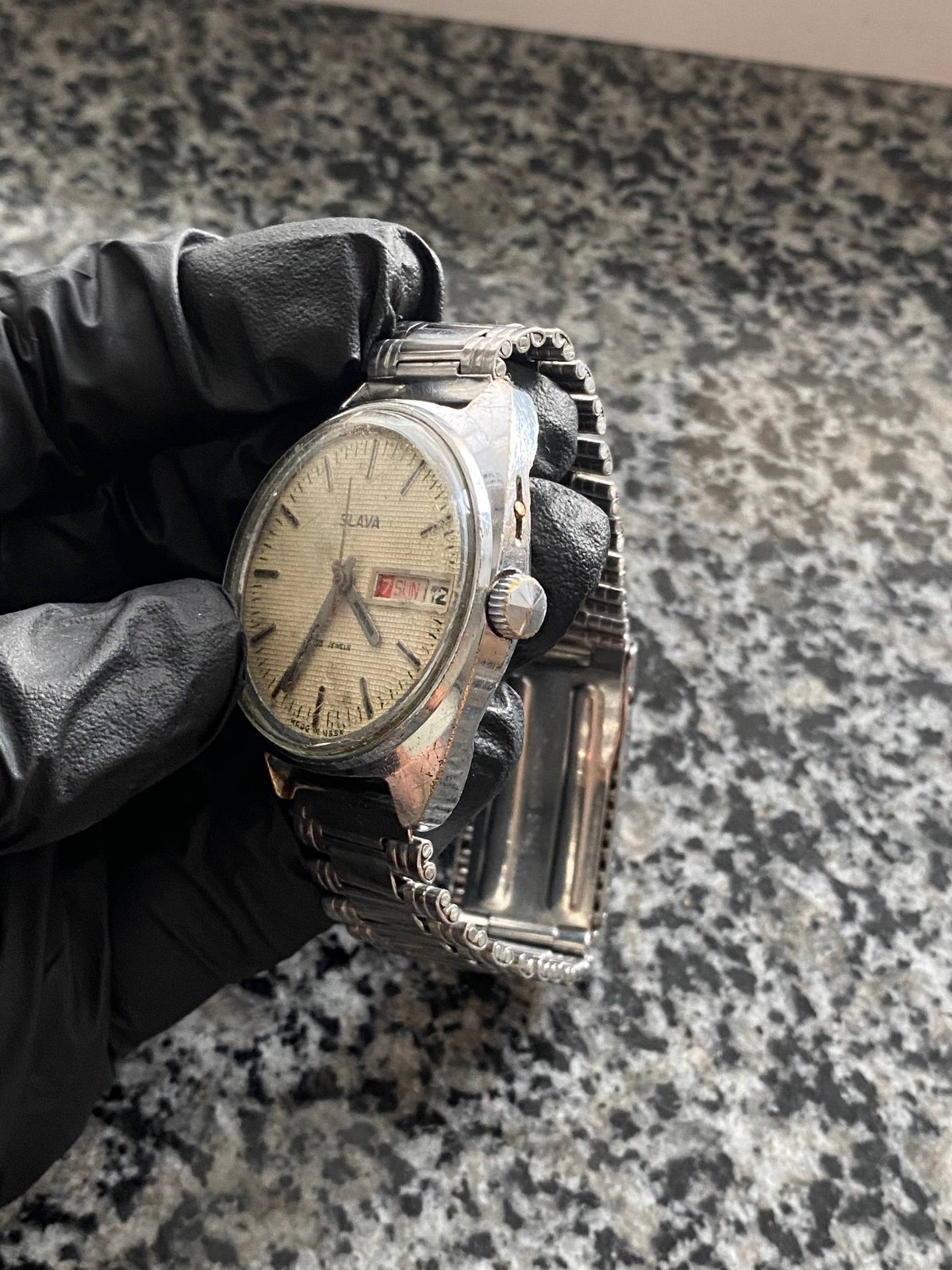 Vintage Slava Watch mechanical Original Mens Soviet Wristwach Rare USSR