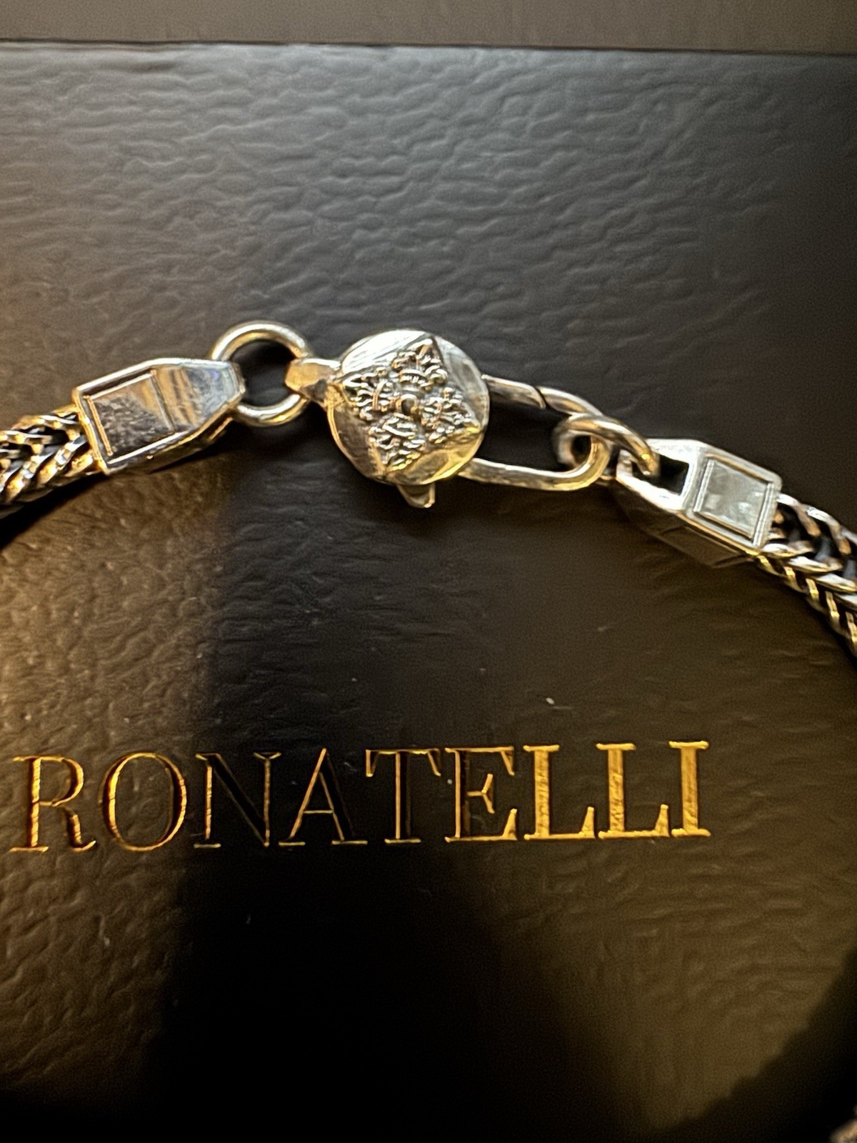 Ronatelli – SERGO – 925 STERLING SILVER HANDMADE BRACELET. 7.9 Inch. Brand new