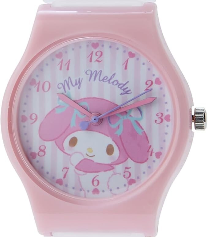 Sanrio character watch, chronograph, multi-color quartz, My Melody, 180297