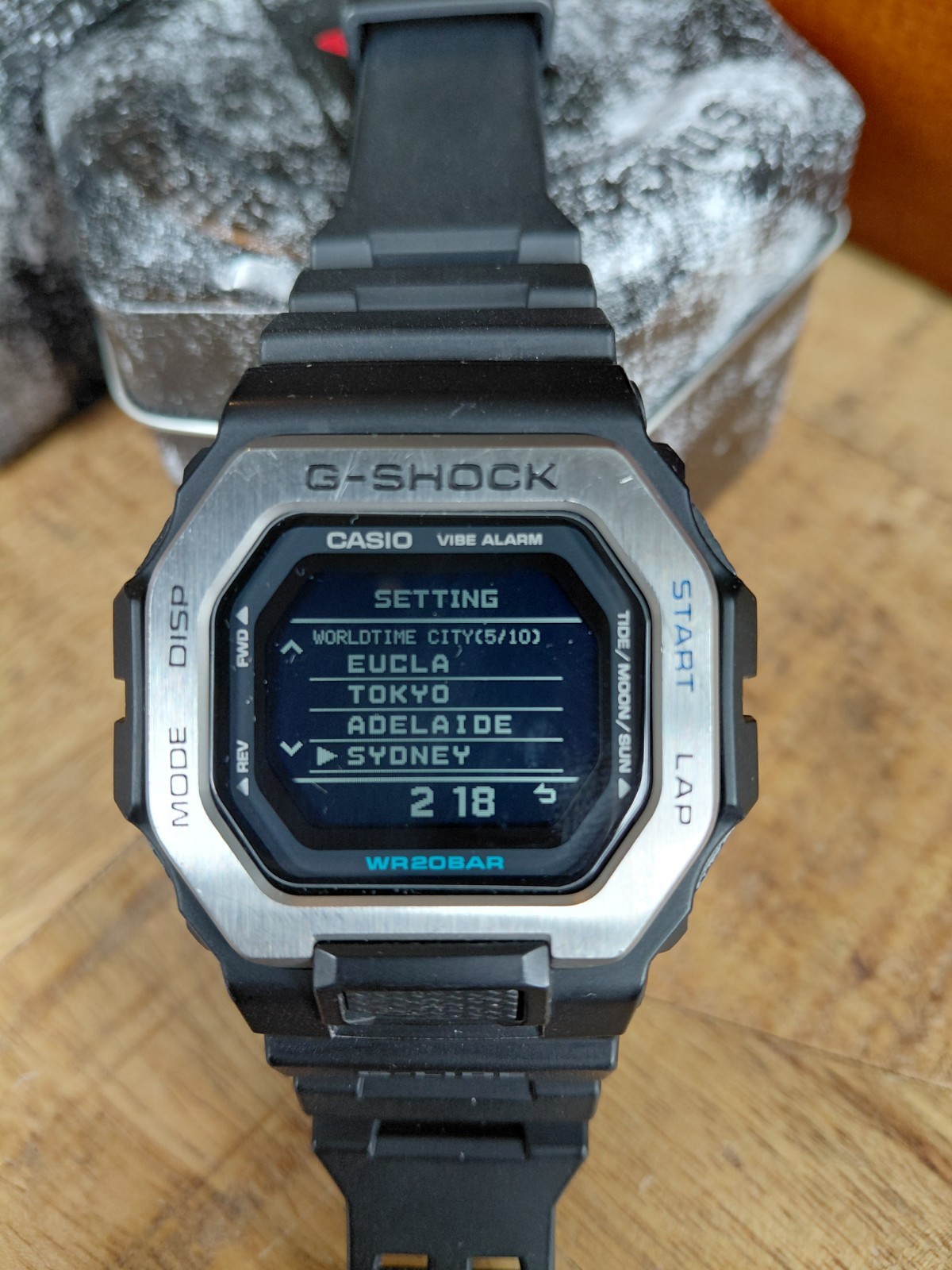 Casio G-SHOCK GBX-100-1CR G-lide Stainless Steel Bezel