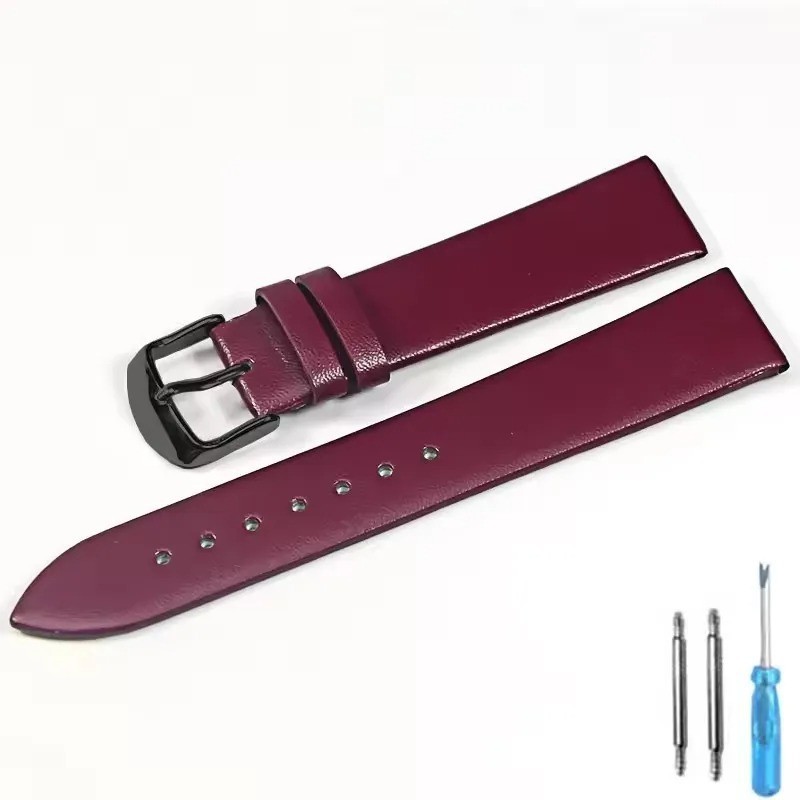 12–22mm Watchband Bracelet Soft Smooth Band Genuine Leather Watch Strap