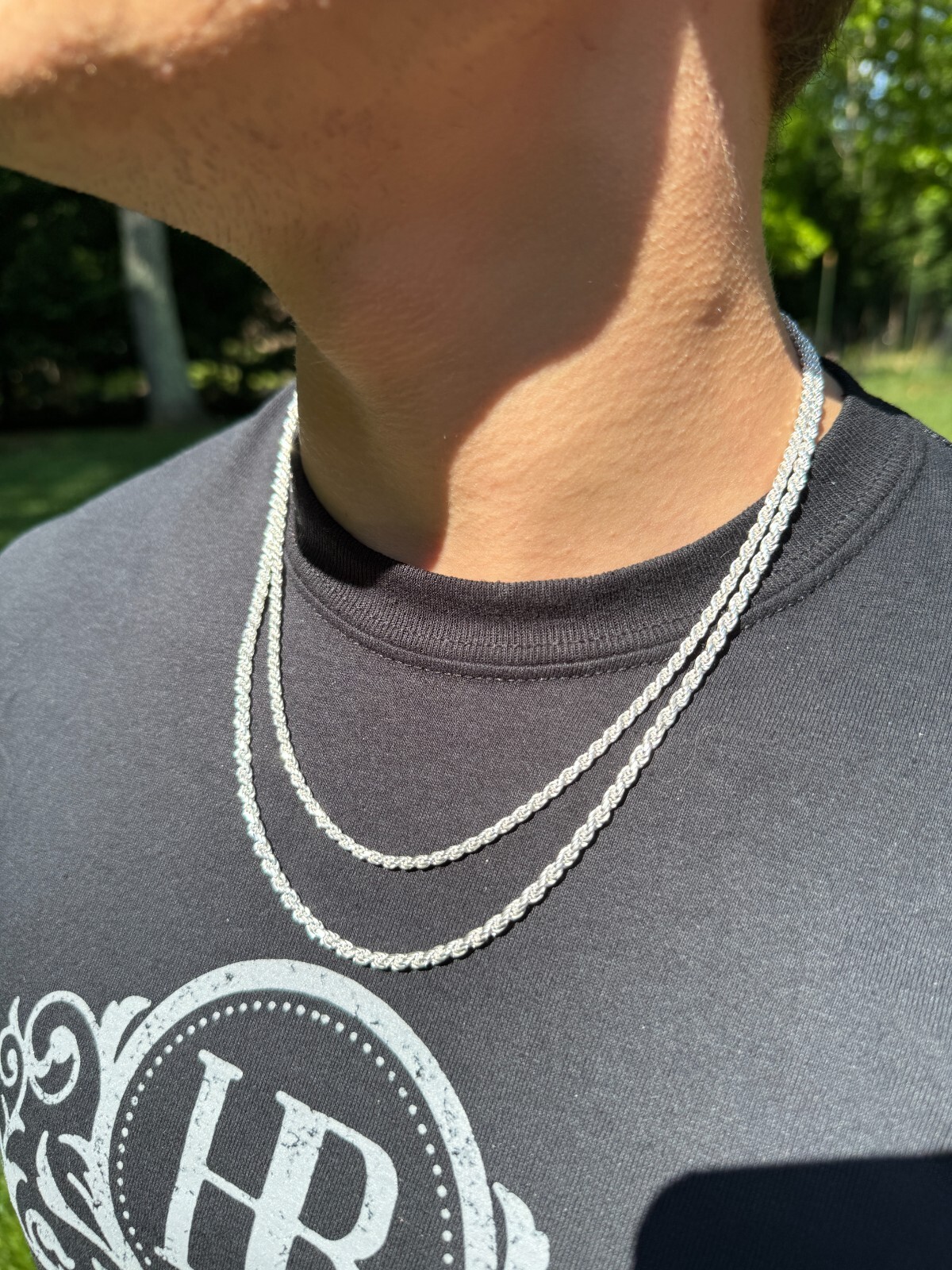 Men’s Women’s Real Solid 925 Sterling Silver Rope Chain 1.5-5mm 16″-30″ ITALY