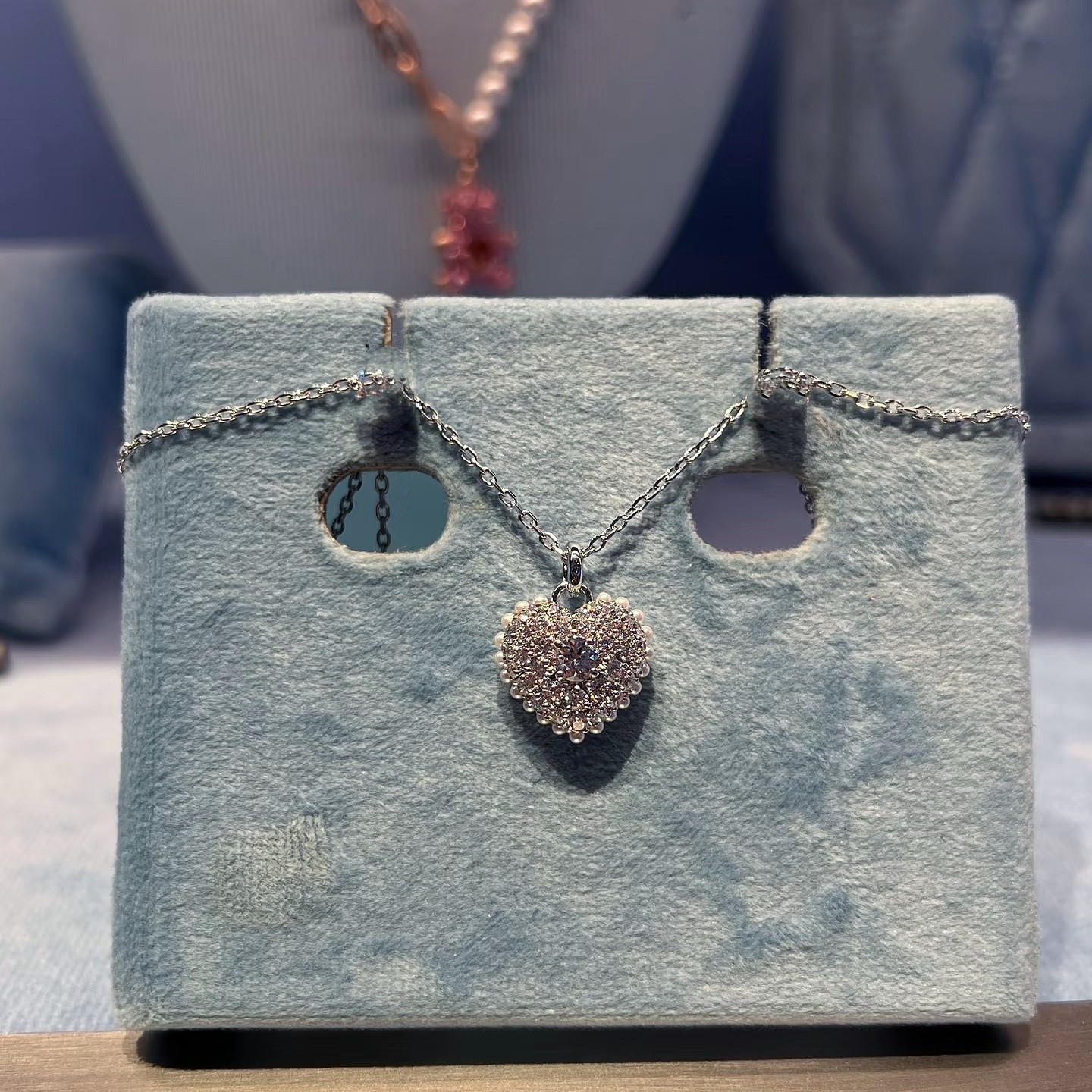 Swarovski Hyperbola Beating Heart Love Necklace for Women Earrings