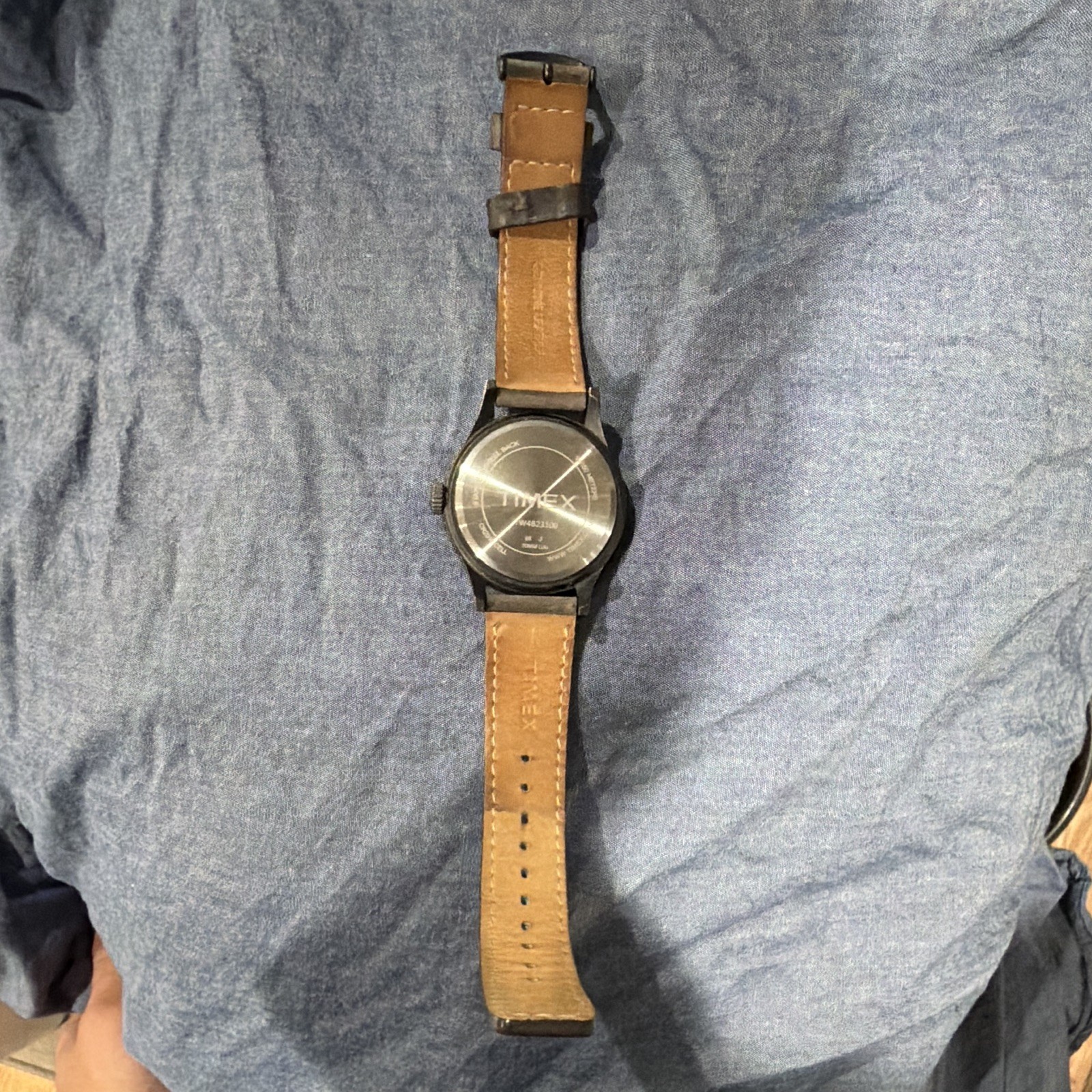 Timex Expedition Quartz 40mm Gray Dial Brown Leather Strap 24-Hour 30m WR