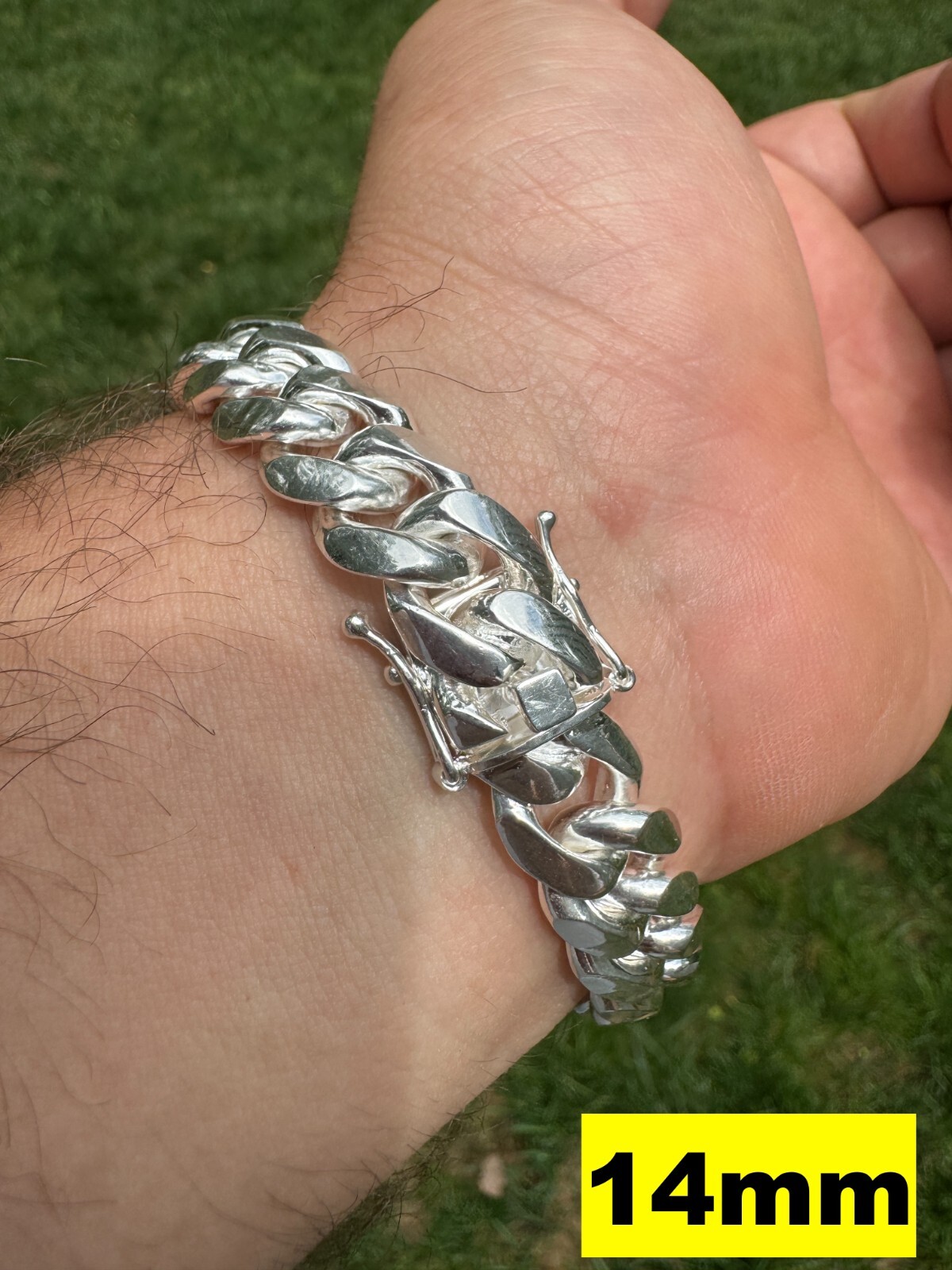 Real Solid 925 Sterling Silver Miami Cuban Chain Or Bracelet 5-14mm Box Clasp