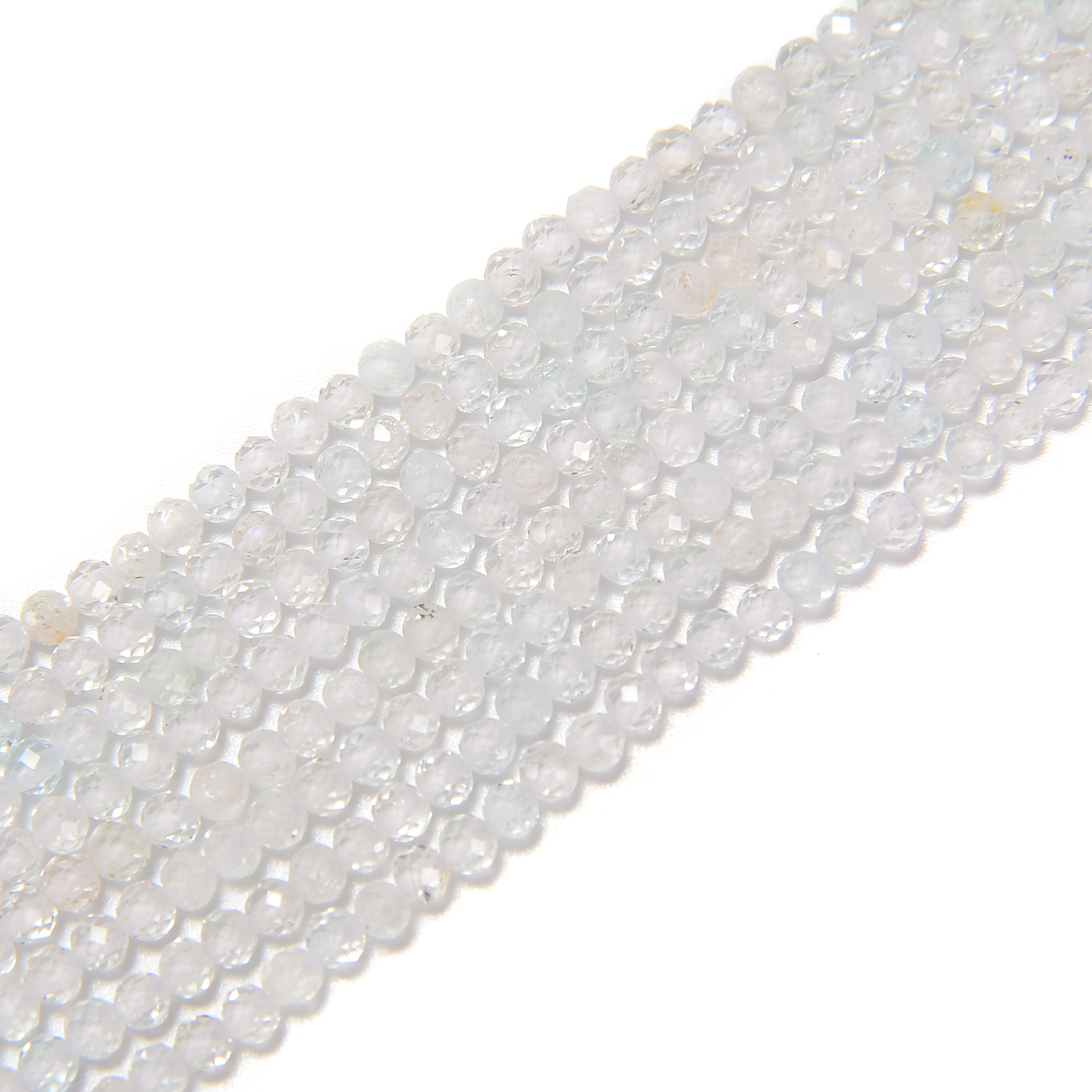 Natural Topaz Faceted Round Beads Size 2mm 3mm 4mm 15.5” Strand