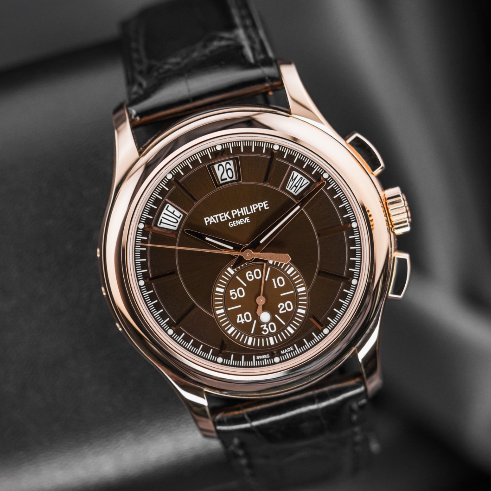 Patek Philippe 5905R-001 Annual Calendar Chronograph Rose Gold with Papers