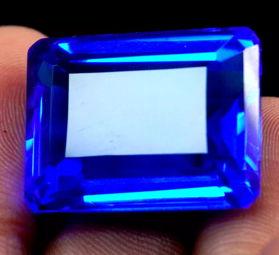 175 Ct Emerald Cut Natural GIE Certified Brazilian Blue Topaz Loose Gemstone