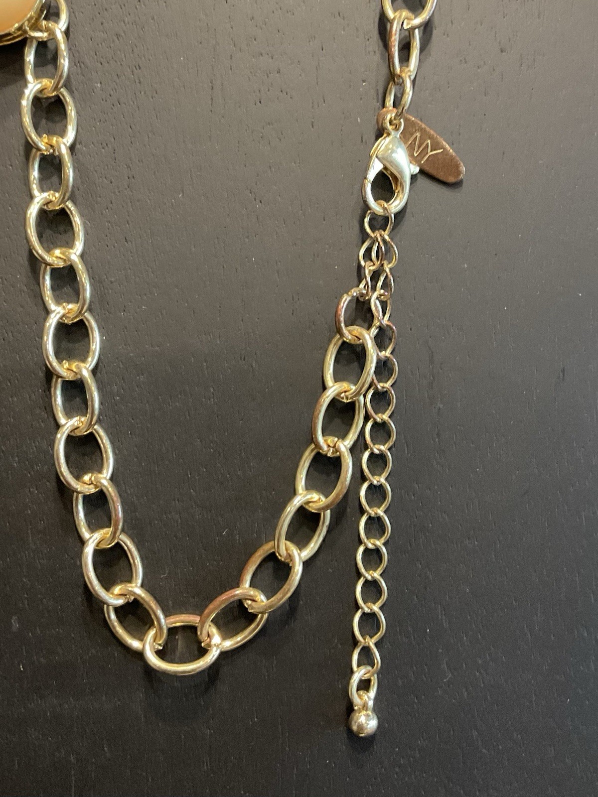 NY & CO. Beautiful Gold Tone Chain With Cascading Jewel Necklace # 177