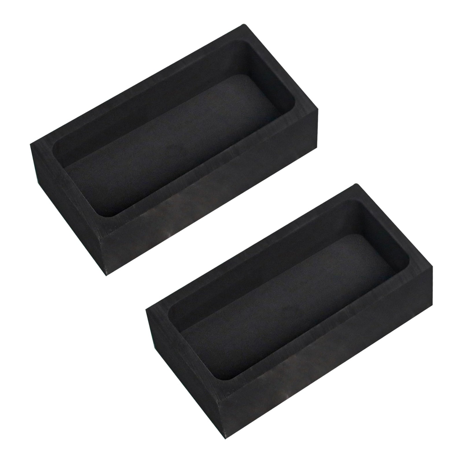 2 Pieces 1kg Graphite Ingot Molds for Casting Gold Silver Aluminum Copper Bra…