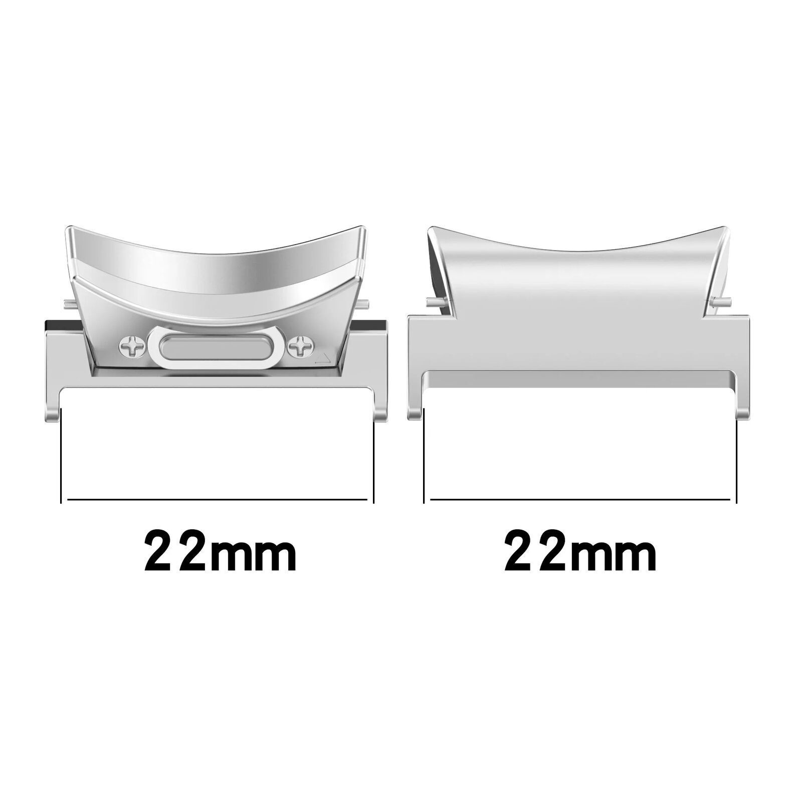 2Pcs/Kit Fit For Samsung Watch 4 5 6 22/20mm Steel Quick Adapter Metal Connector