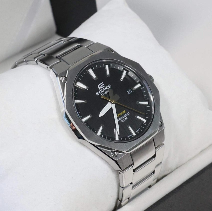 Casio Edifice Men’s Black Dial Stainless Steel Sports Watch EFR-S108D-1AVUEF