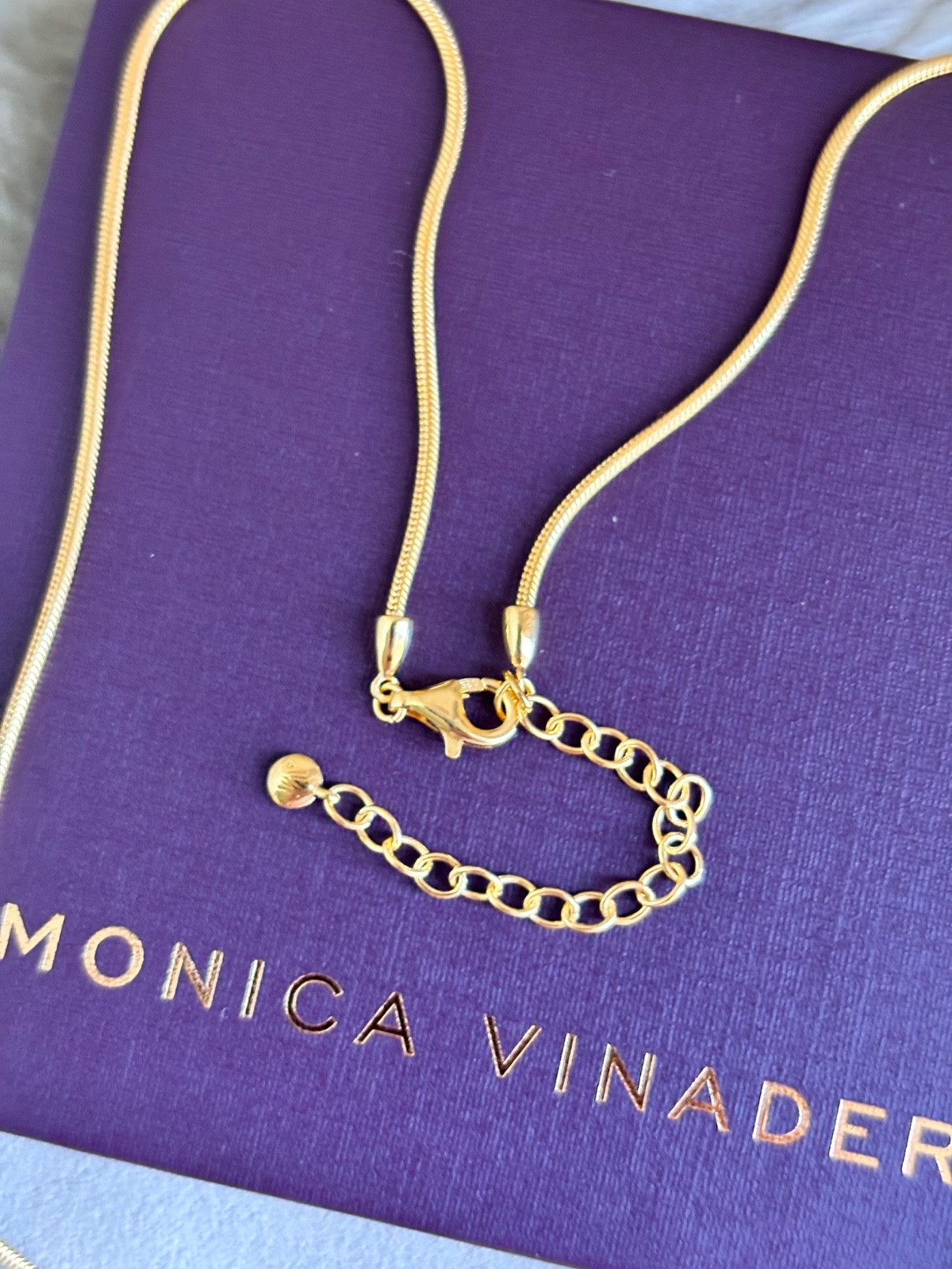 MONICA VINADER 💎 Odyssey Chain Necklace 18k Gold & Aquamarine £199